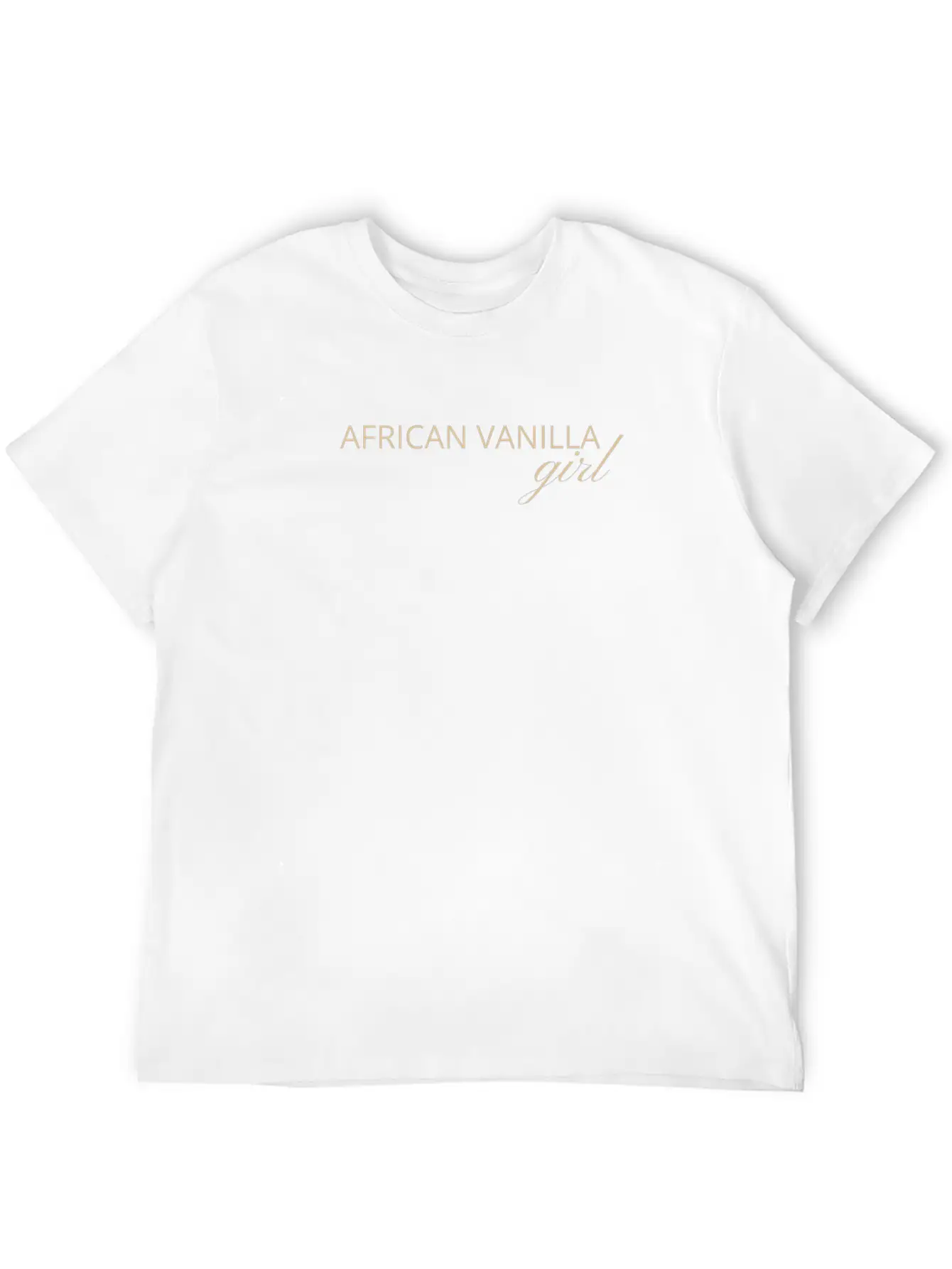 African Vanilla Girl Comfortable Minimalist Graphic Tee – Summer Style Essential