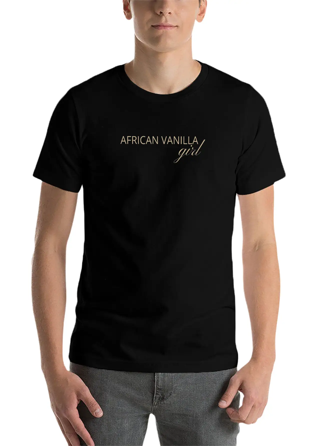 African Vanilla Girl Comfortable Minimalist Graphic Tee – Summer Style Essential