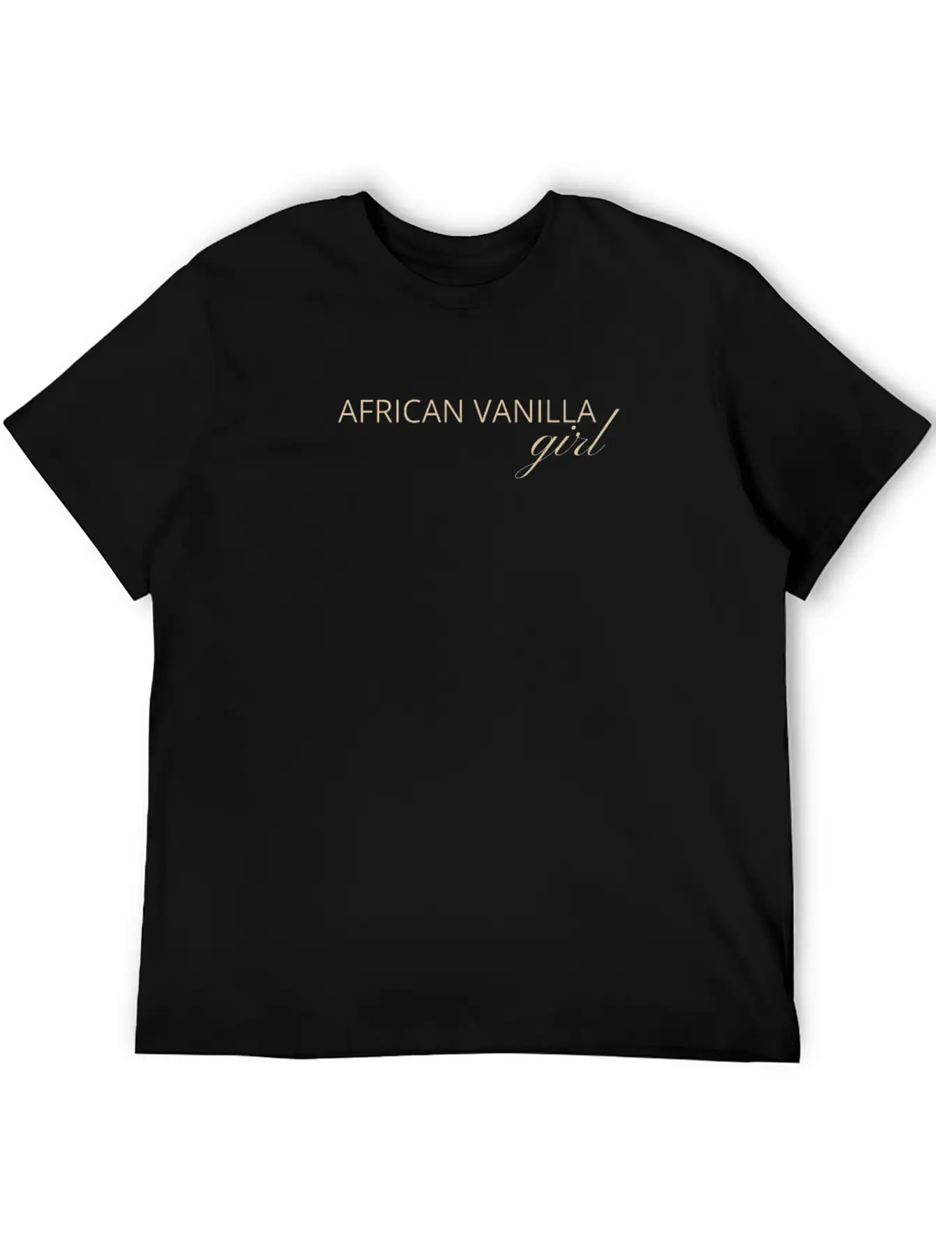 African Vanilla Girl Comfortable Minimalist Graphic Tee – Summer Style Essential