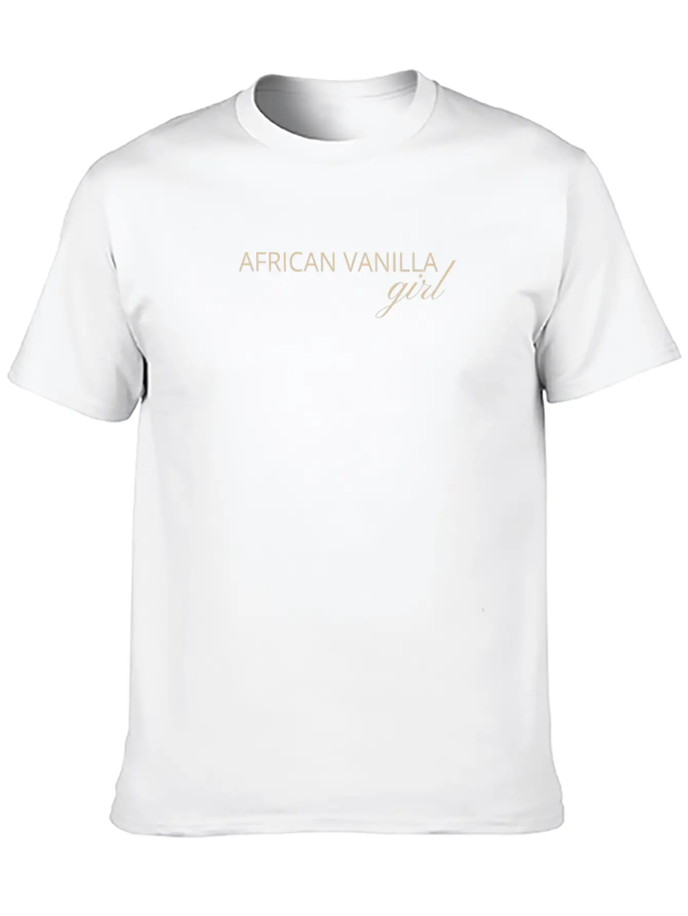 African Vanilla Girl Comfortable Minimalist Graphic Tee – Summer Style Essential