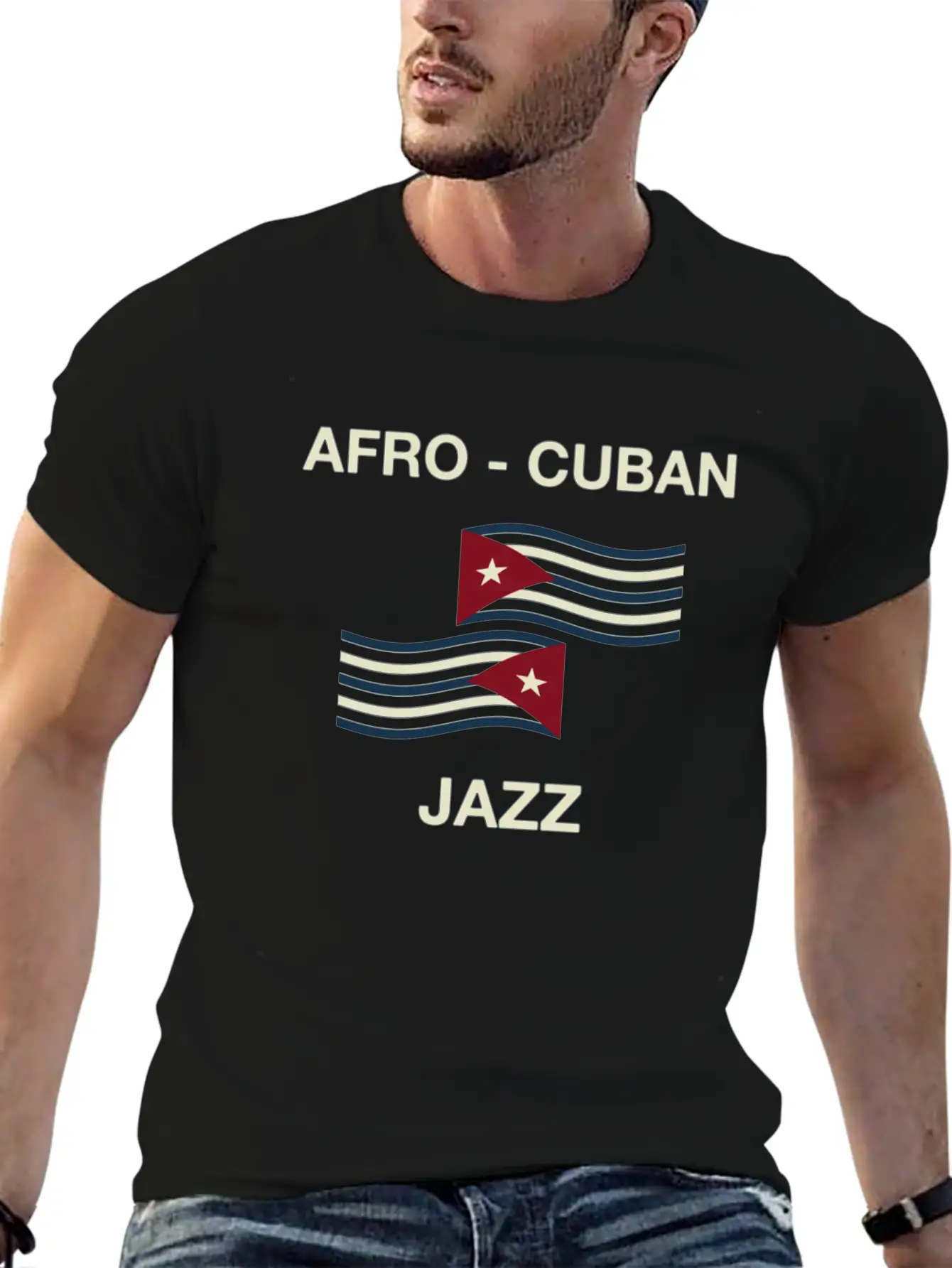 Afro Cuban Jazz Comfortable Minimalist Graphic Tee – Summer Style Essential