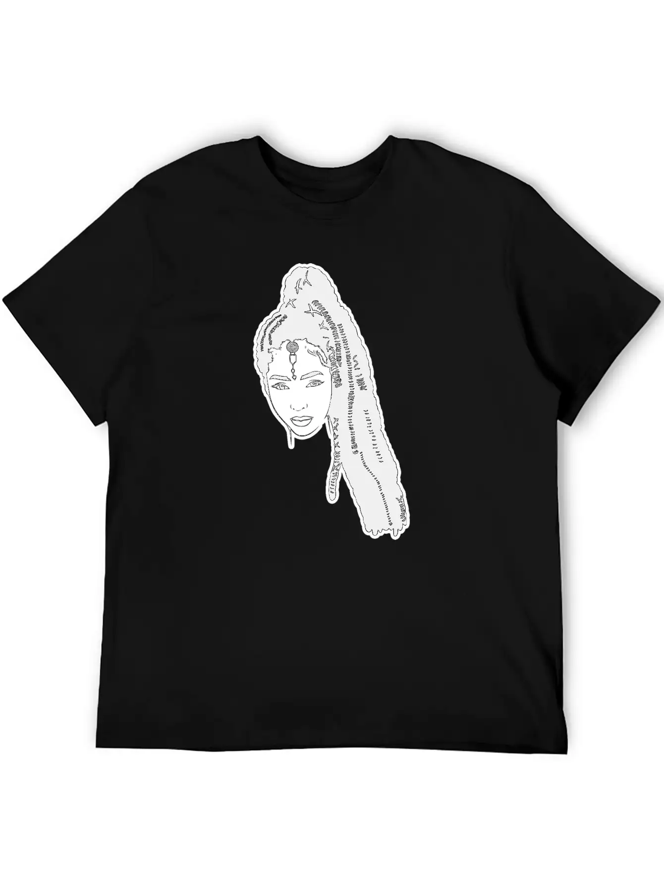 Afro Woman Black Hair Style Natural Confident Basic Graphic T-Shirt – Daily Comfort In Soft Cotton