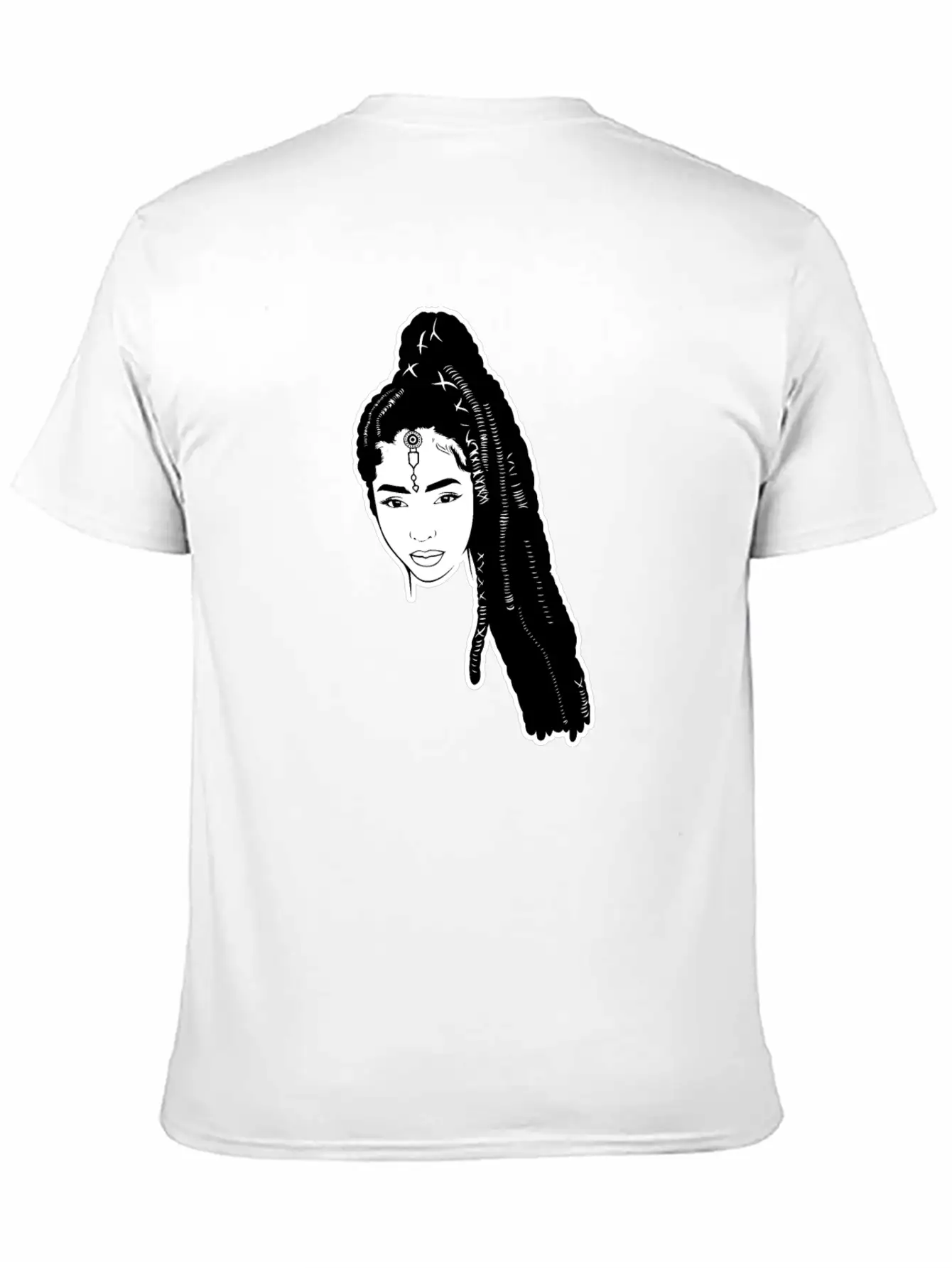 Afro Woman Black Hair Style Natural Confident Basic Graphic T-Shirt – Daily Comfort In Soft Cotton