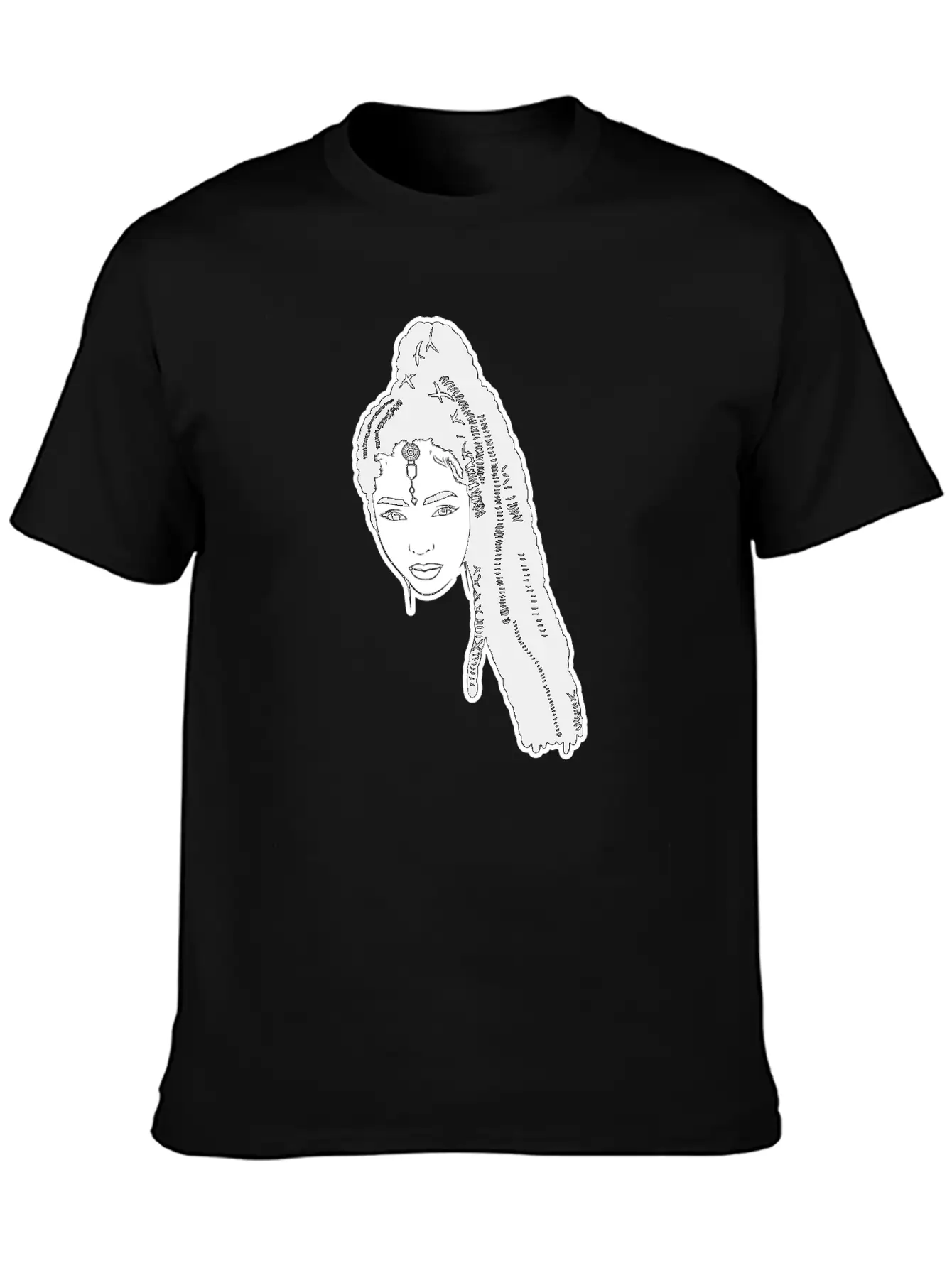 Afro Woman Black Hair Style Natural Confident Basic Graphic T-Shirt – Daily Comfort In Soft Cotton