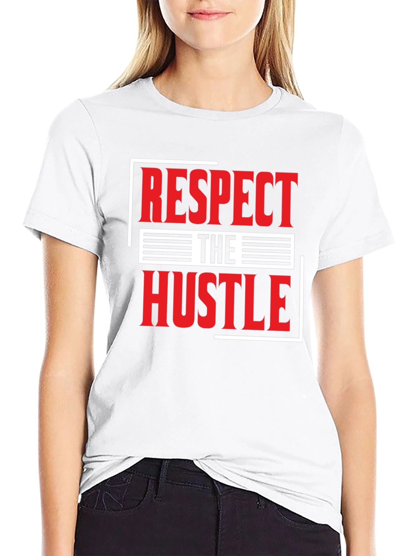 Respect The Hustle Graphic T-Shirt - Black