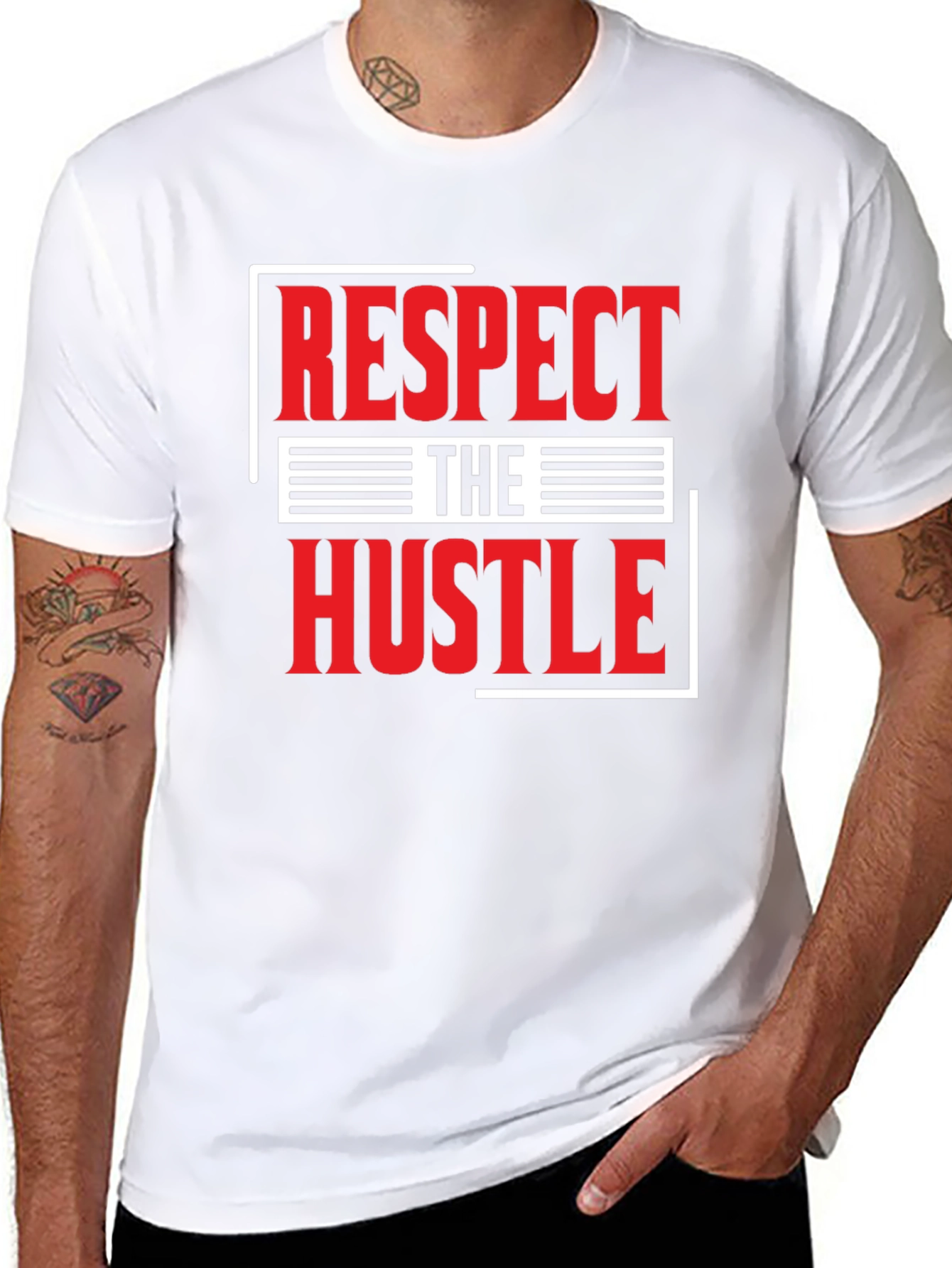 Respect The Hustle Graphic T-Shirt - Black
