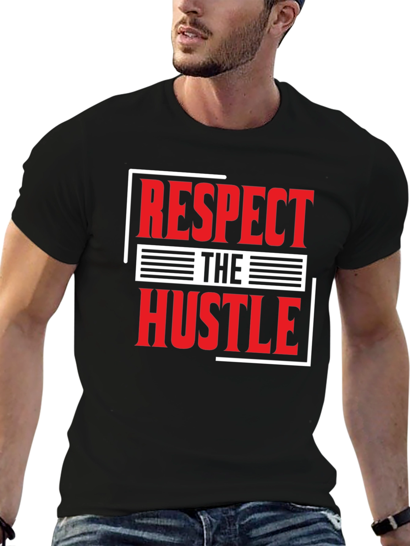 Respect The Hustle Graphic T-Shirt - Black