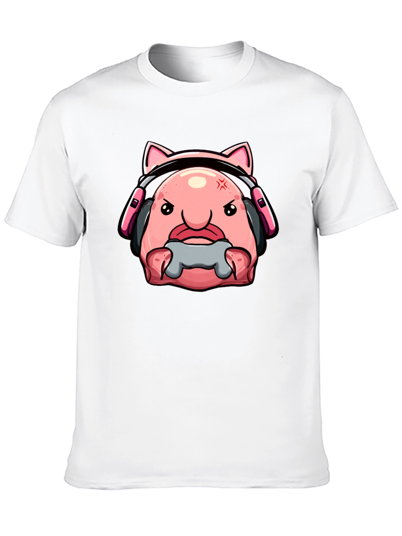 Gamer Blobfish T-Shirt - Angry Gaming Bloby