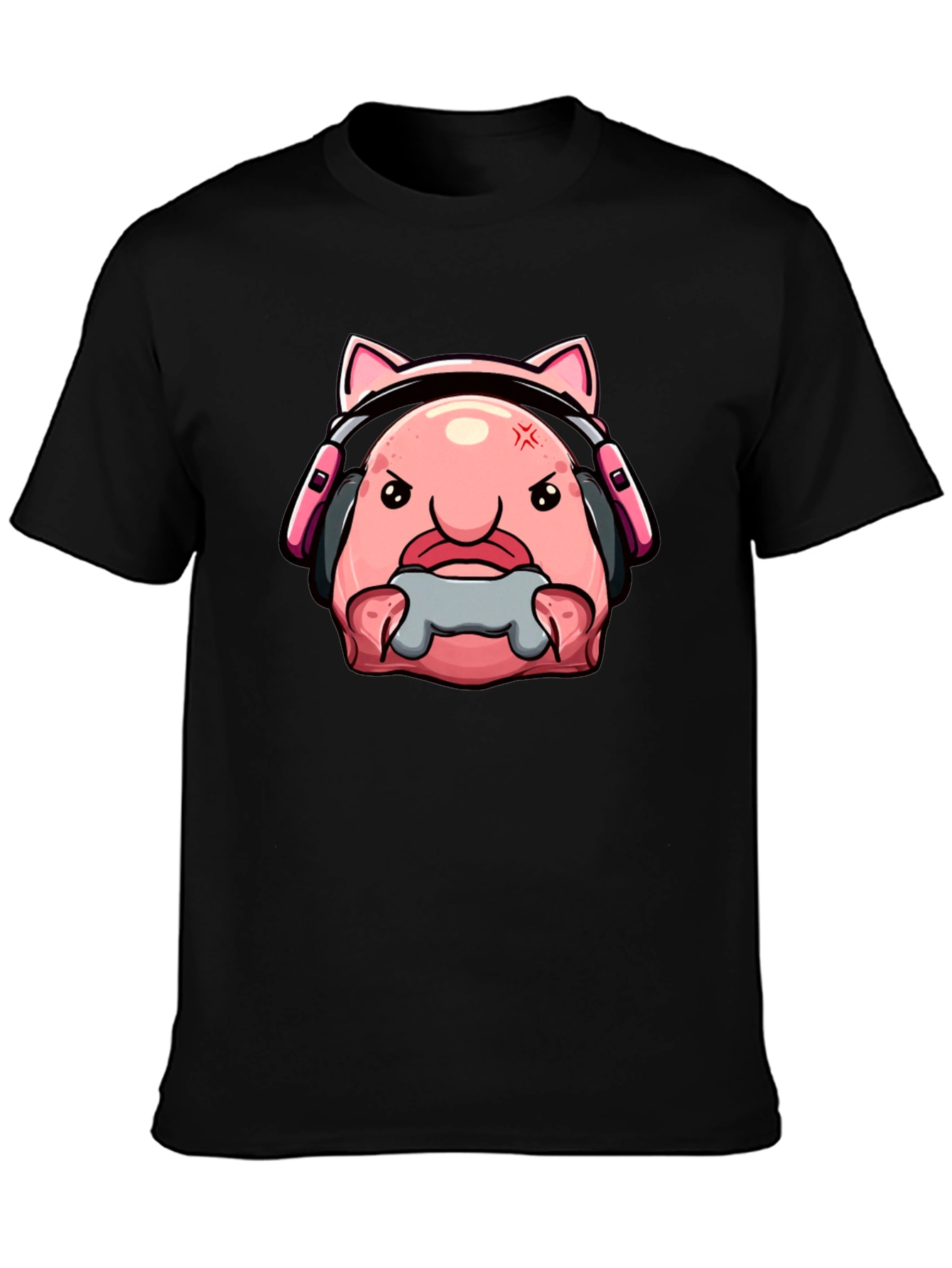 Gamer Blobfish T-Shirt - Angry Gaming Bloby