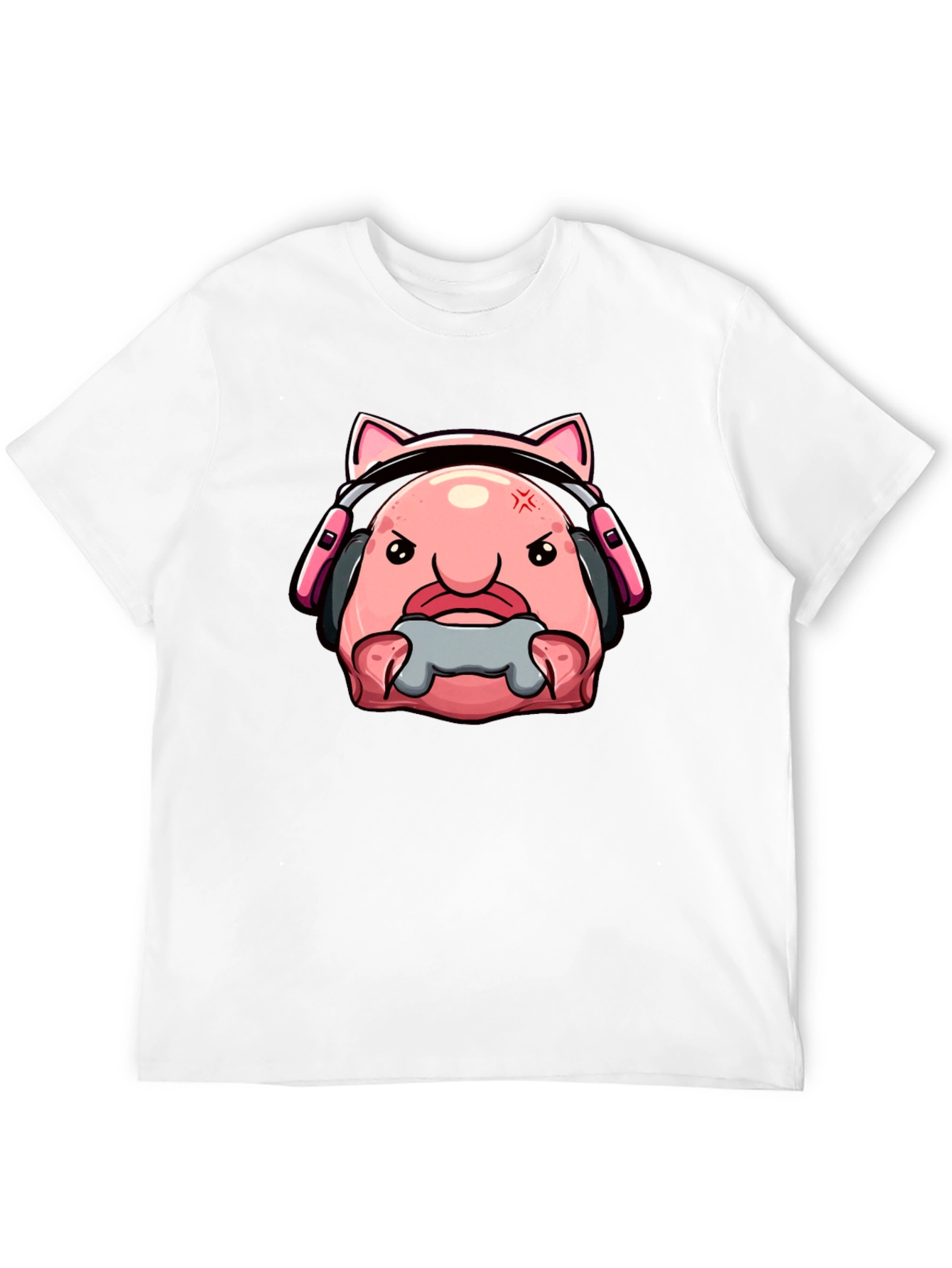 Gamer Blobfish T-Shirt - Angry Gaming Bloby