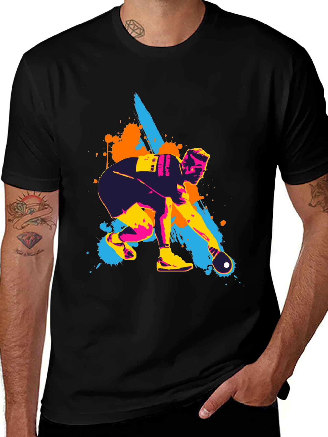 Artistic Bowling T-Shirt for Men