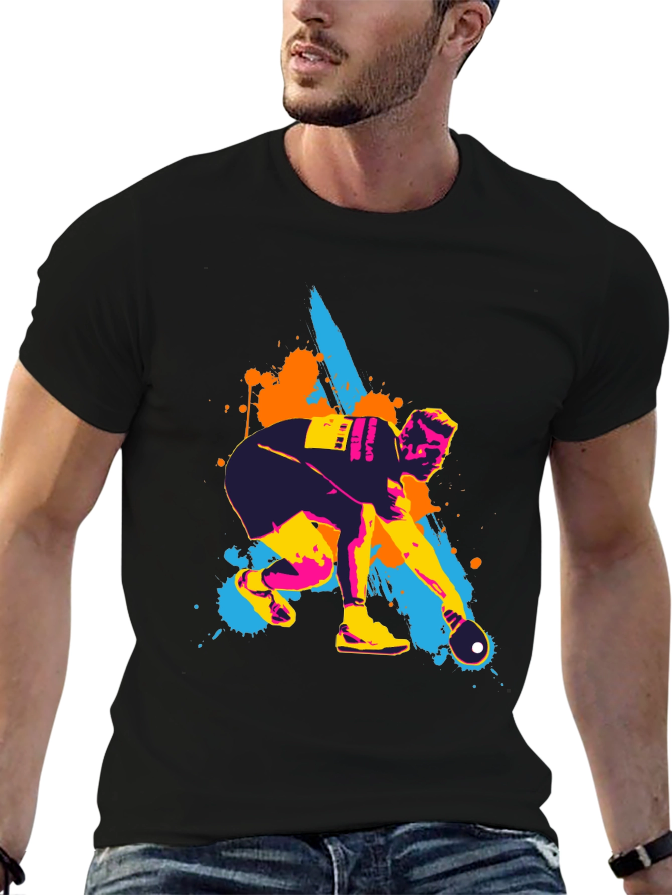 Artistic Bowling T-Shirt for Men