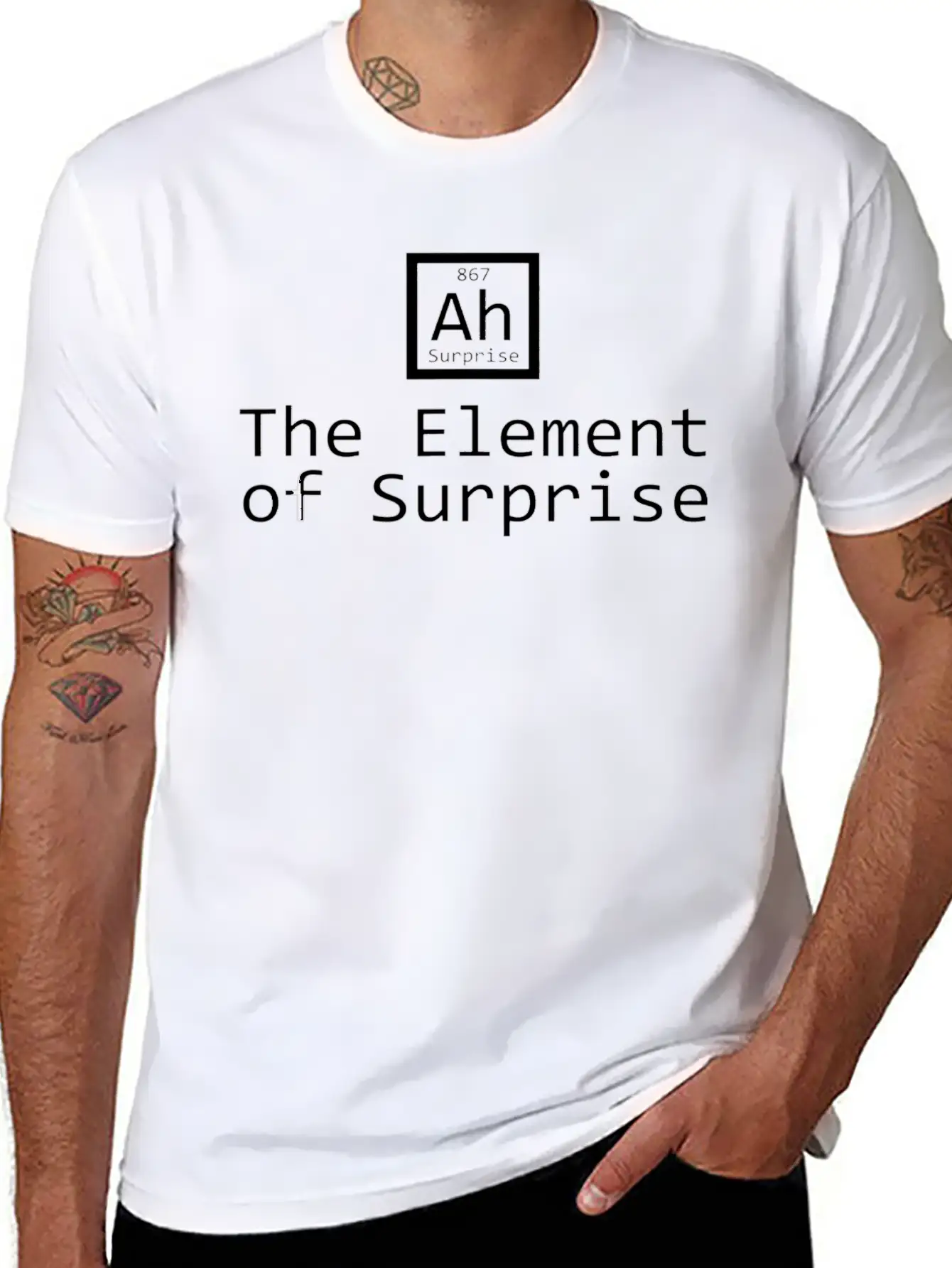 Ah The Element Of Surprise Unisex Short Sleeve Soft Cotton T-Shirt – Casual Everyday Wear