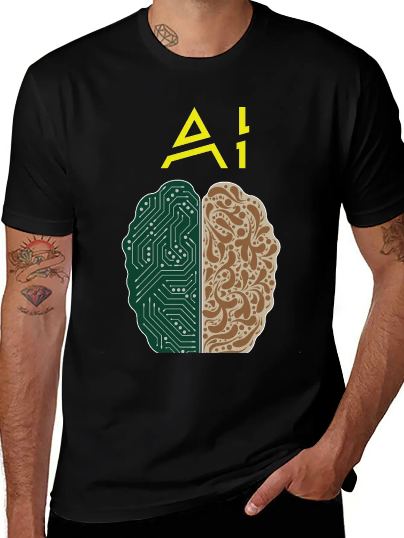 AI No Match To Human Stupidity Essential Unisex Summer Tee – Soft Cotton Casual Fit