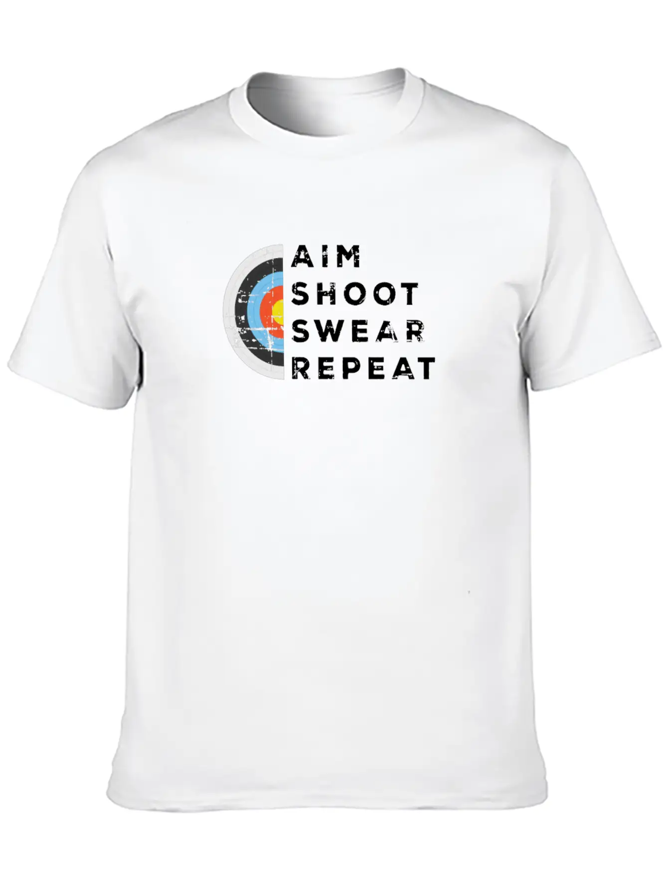Aim Shoot Swear Archery Shooter Gift Basic Graphic T-Shirt – Daily Comfort In Soft Cotton