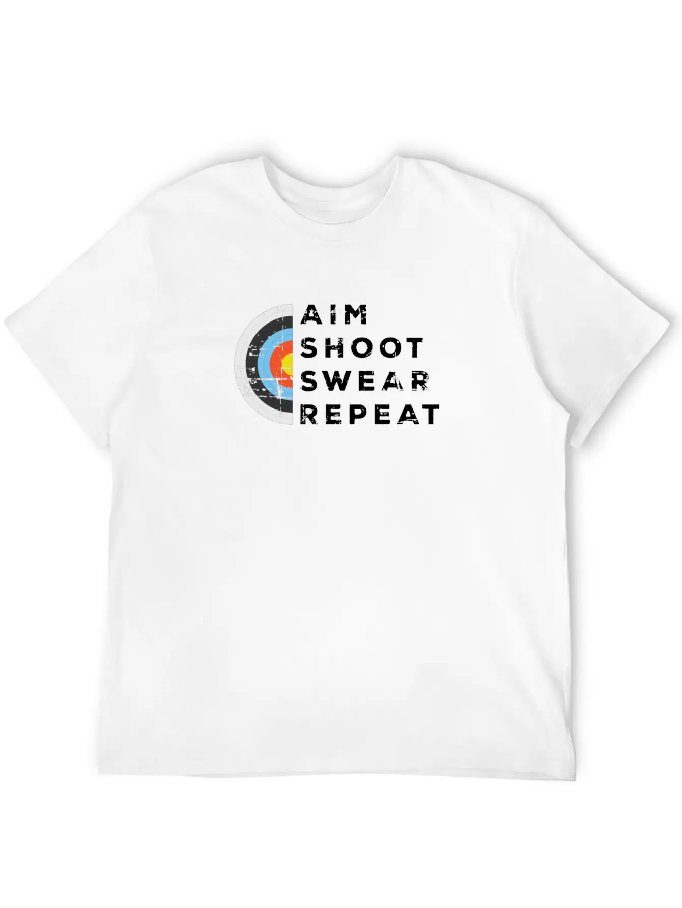 Aim Shoot Swear Archery Shooter Gift Basic Graphic T-Shirt – Daily Comfort In Soft Cotton
