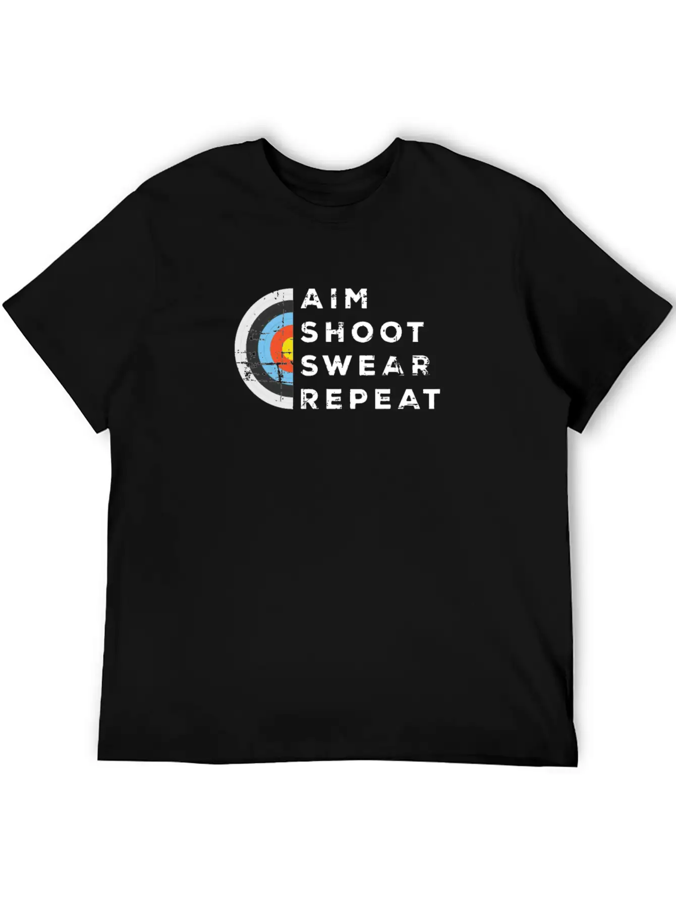 Aim Shoot Swear Archery Shooter Gift Basic Graphic T-Shirt – Daily Comfort In Soft Cotton