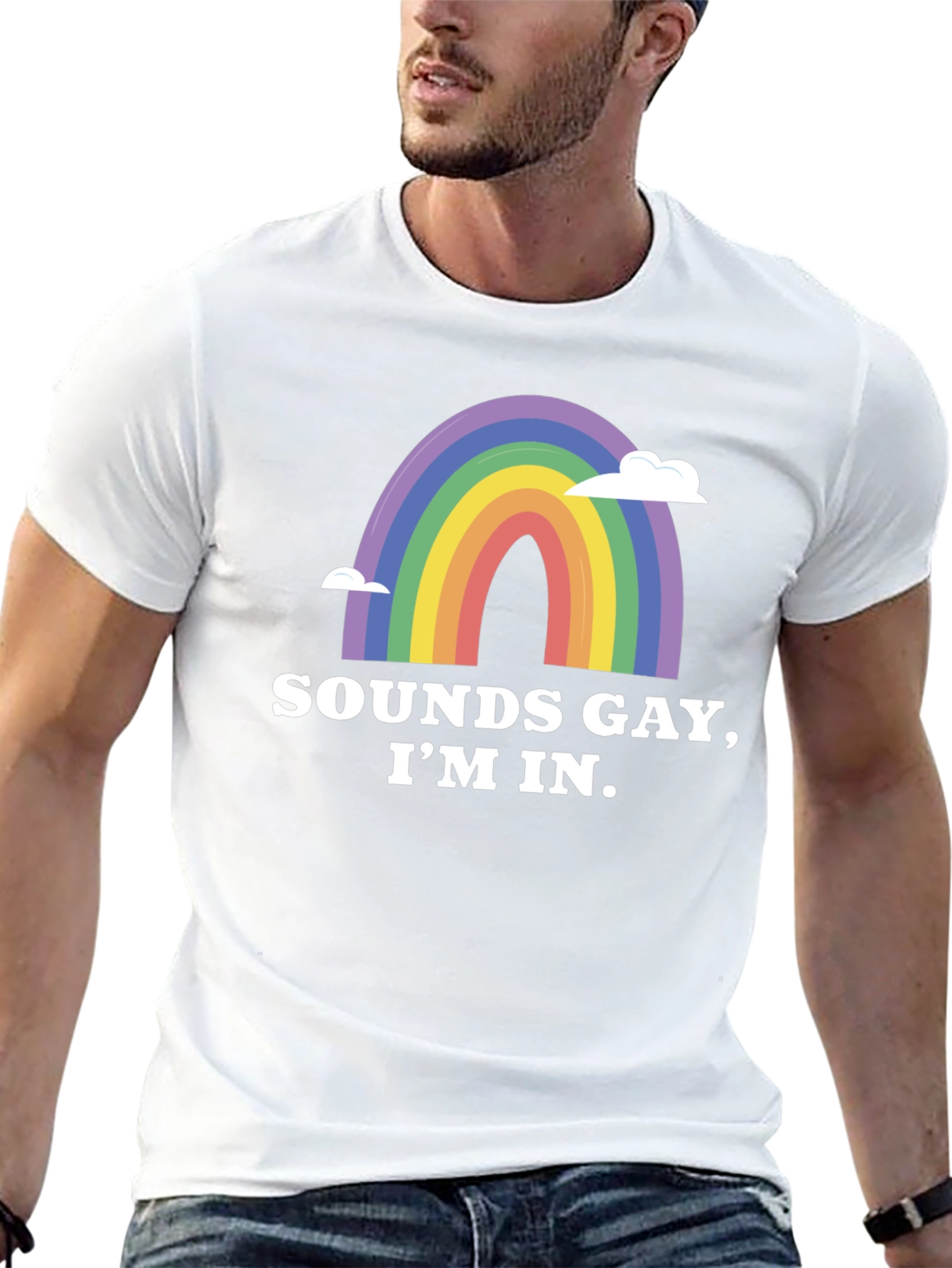 Sounds Gay Im In Rainbow Graphic Tee