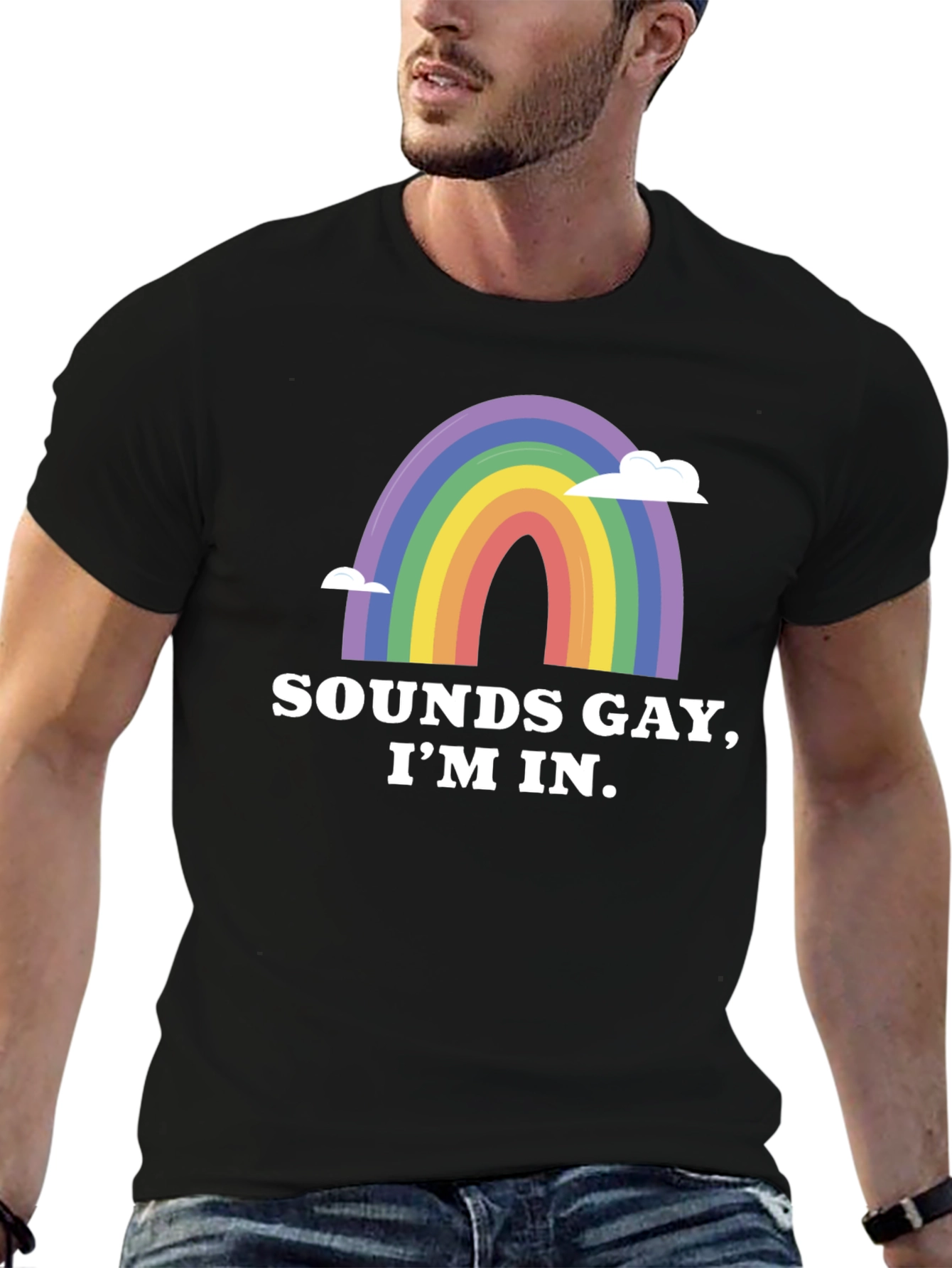 Sounds Gay Im In Rainbow Graphic Tee