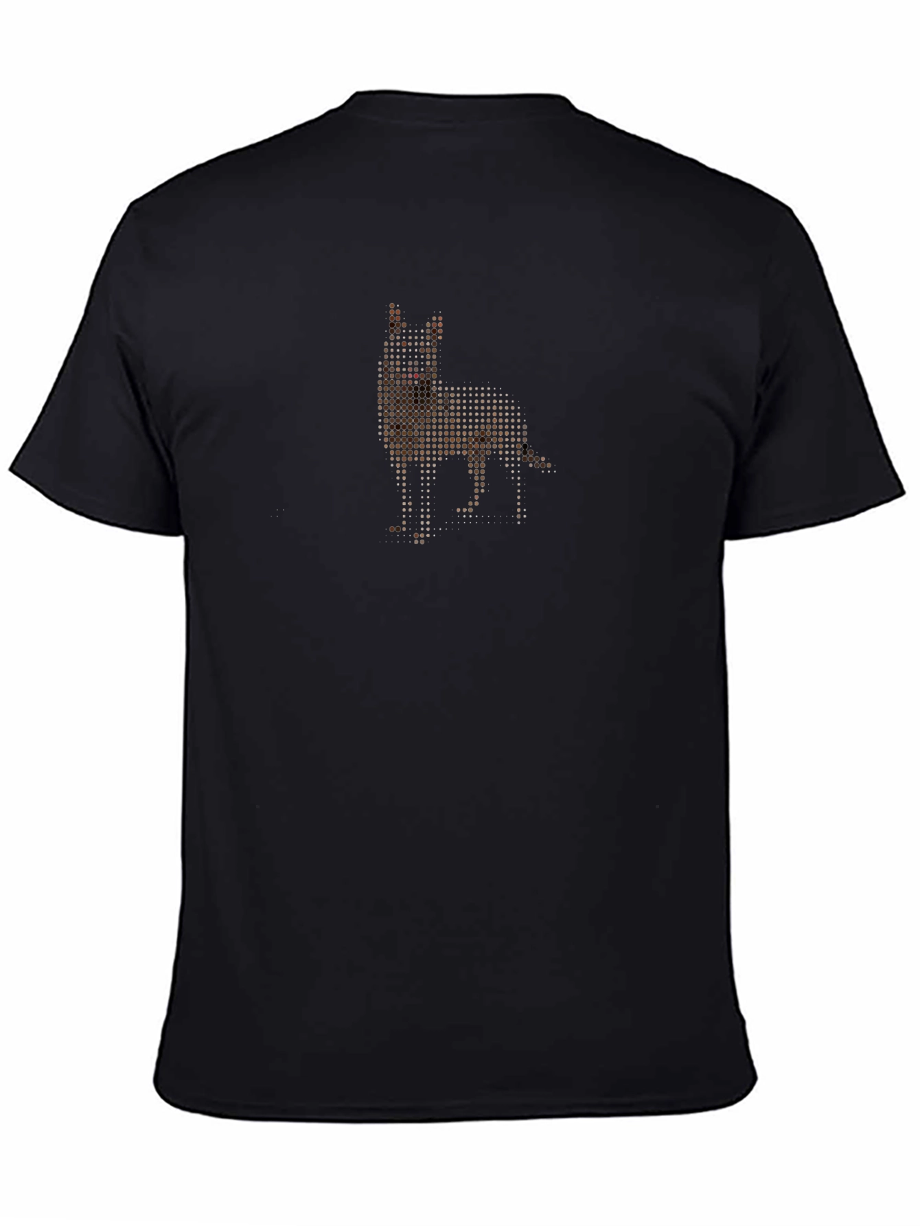 Abstract Dog Graphic Black T-Shirt