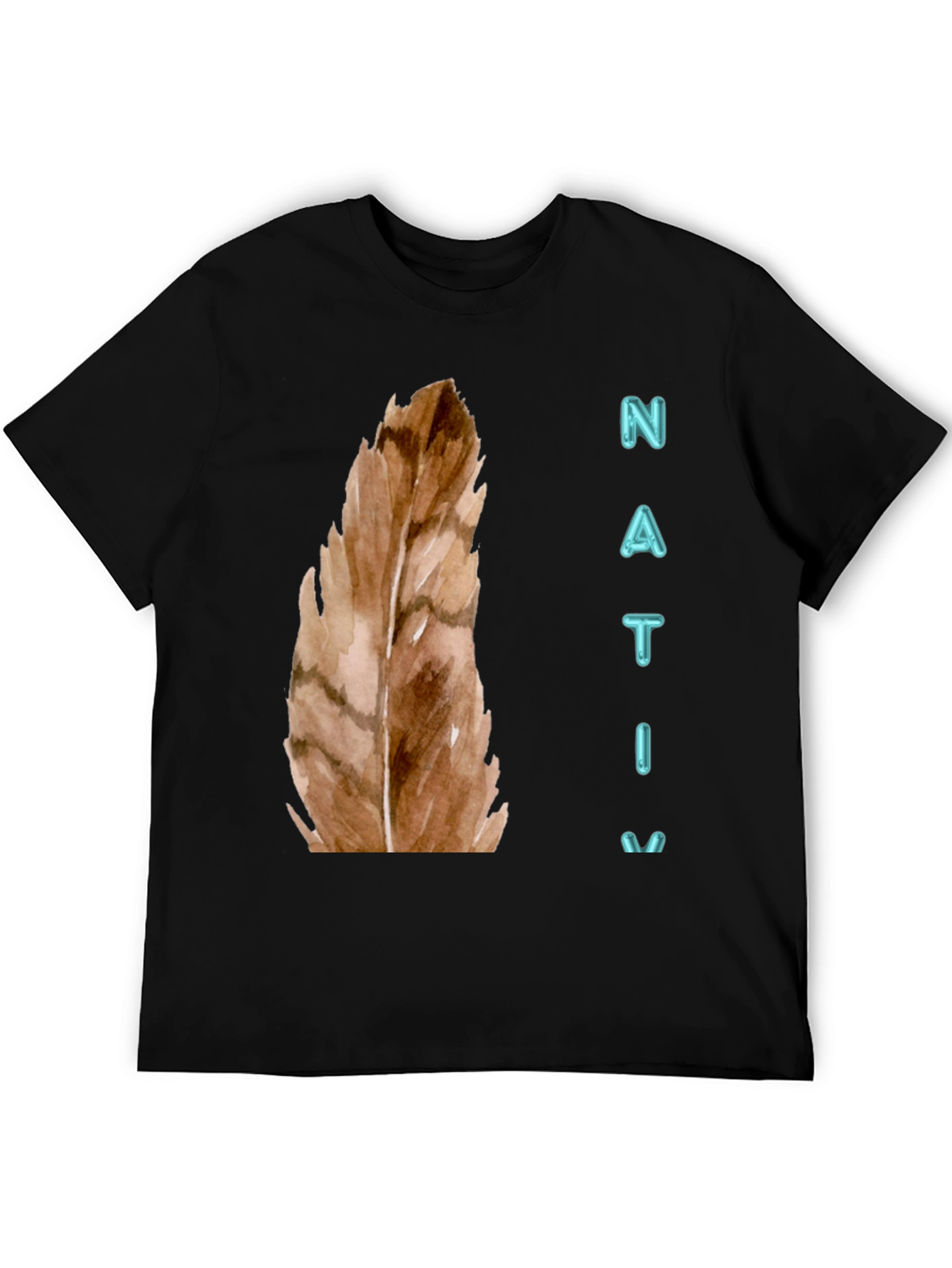 Native Feather Graphic Tee - Unisex Black T-Shirt