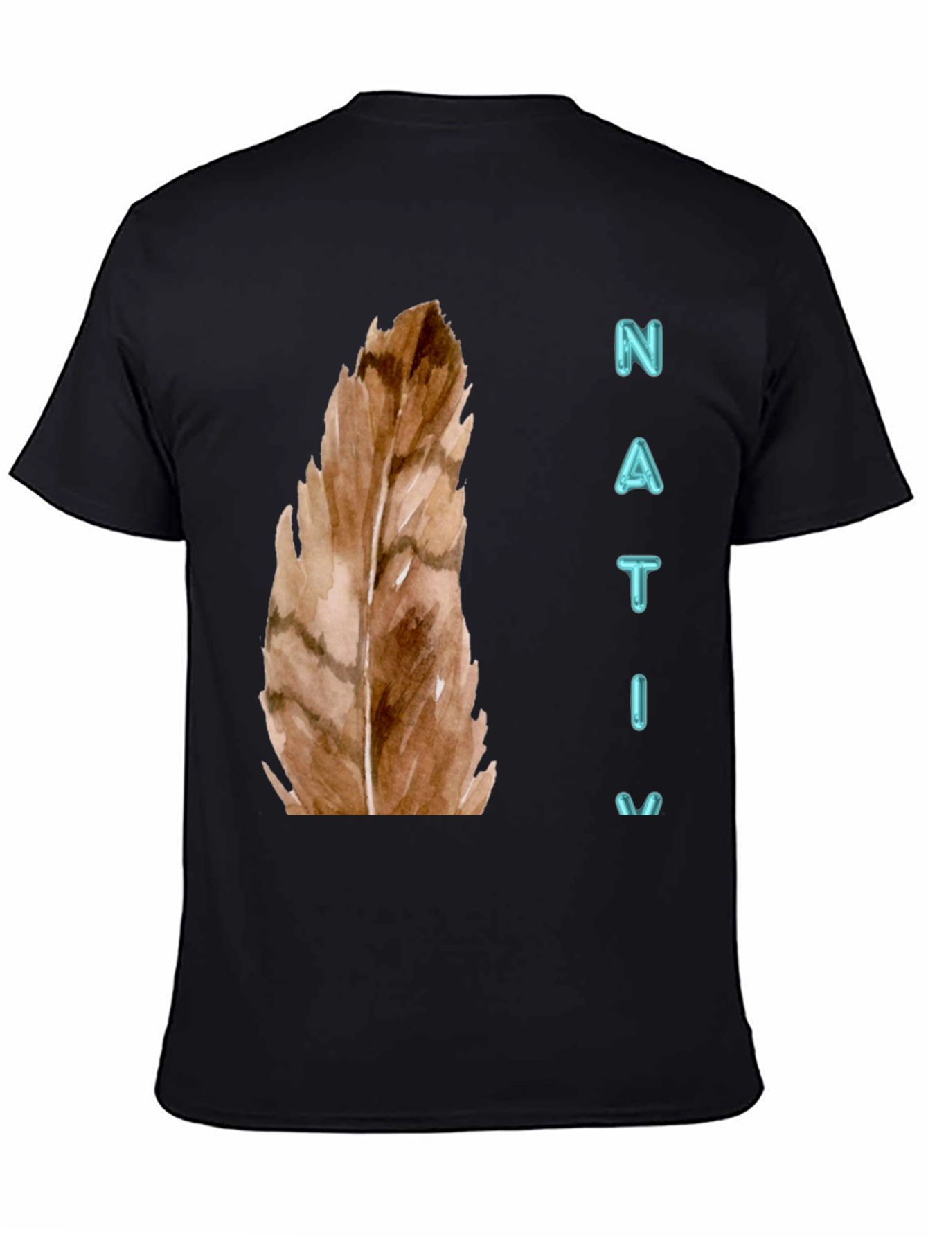 Native Feather Graphic Tee - Unisex Black T-Shirt