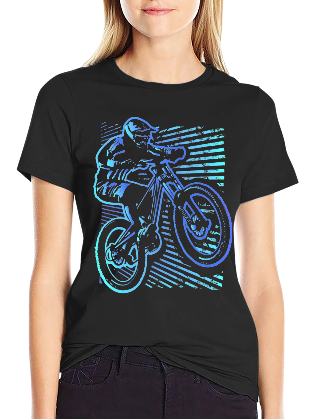 Mountain Bike Rider Graphic T-Shirt