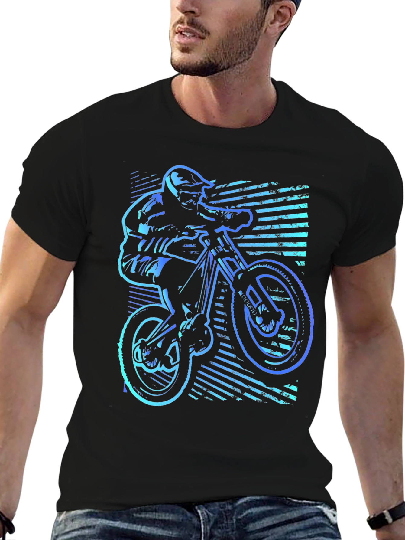 Mountain Bike Rider Graphic T-Shirt