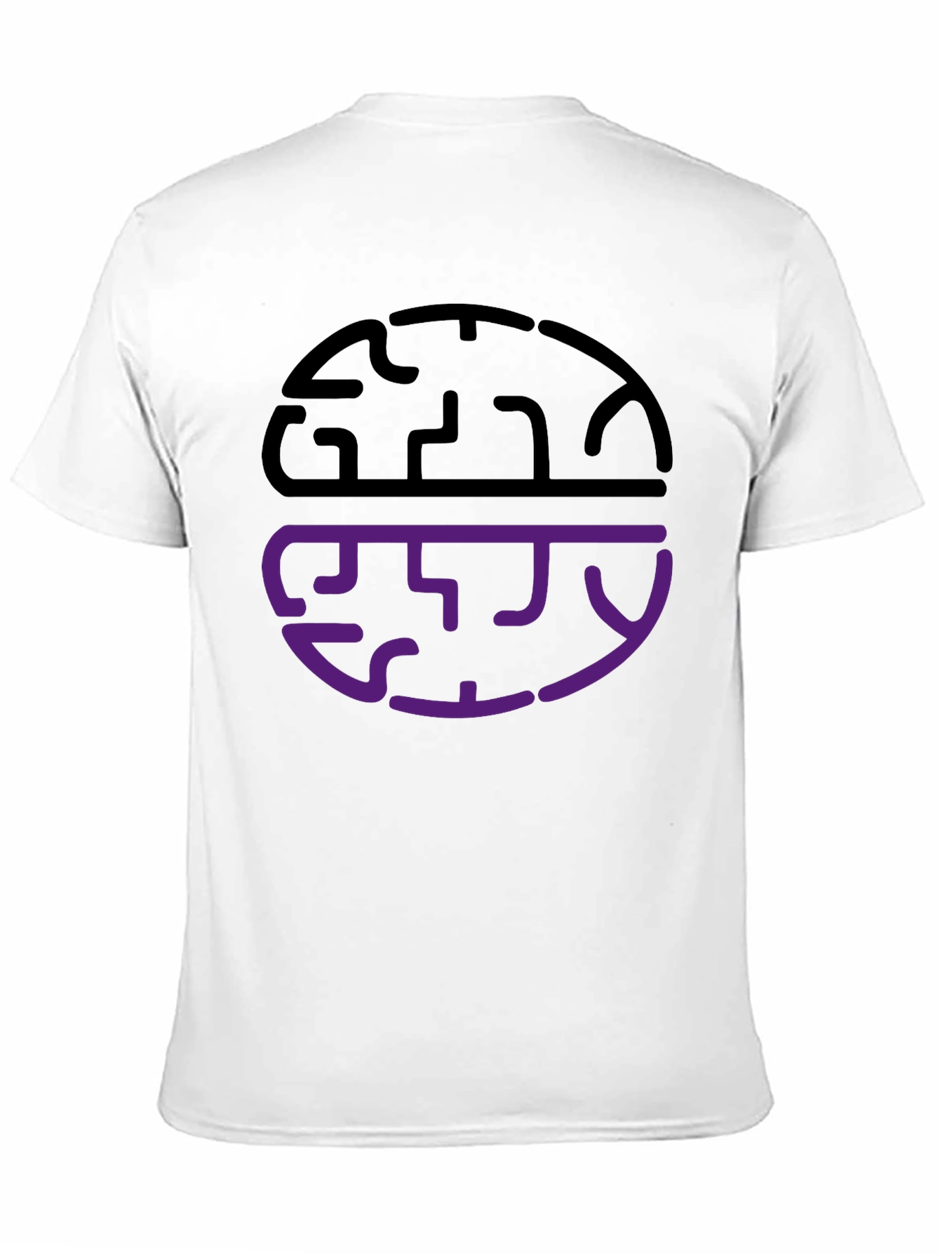 Abstract Brain Graphic Tee - Black