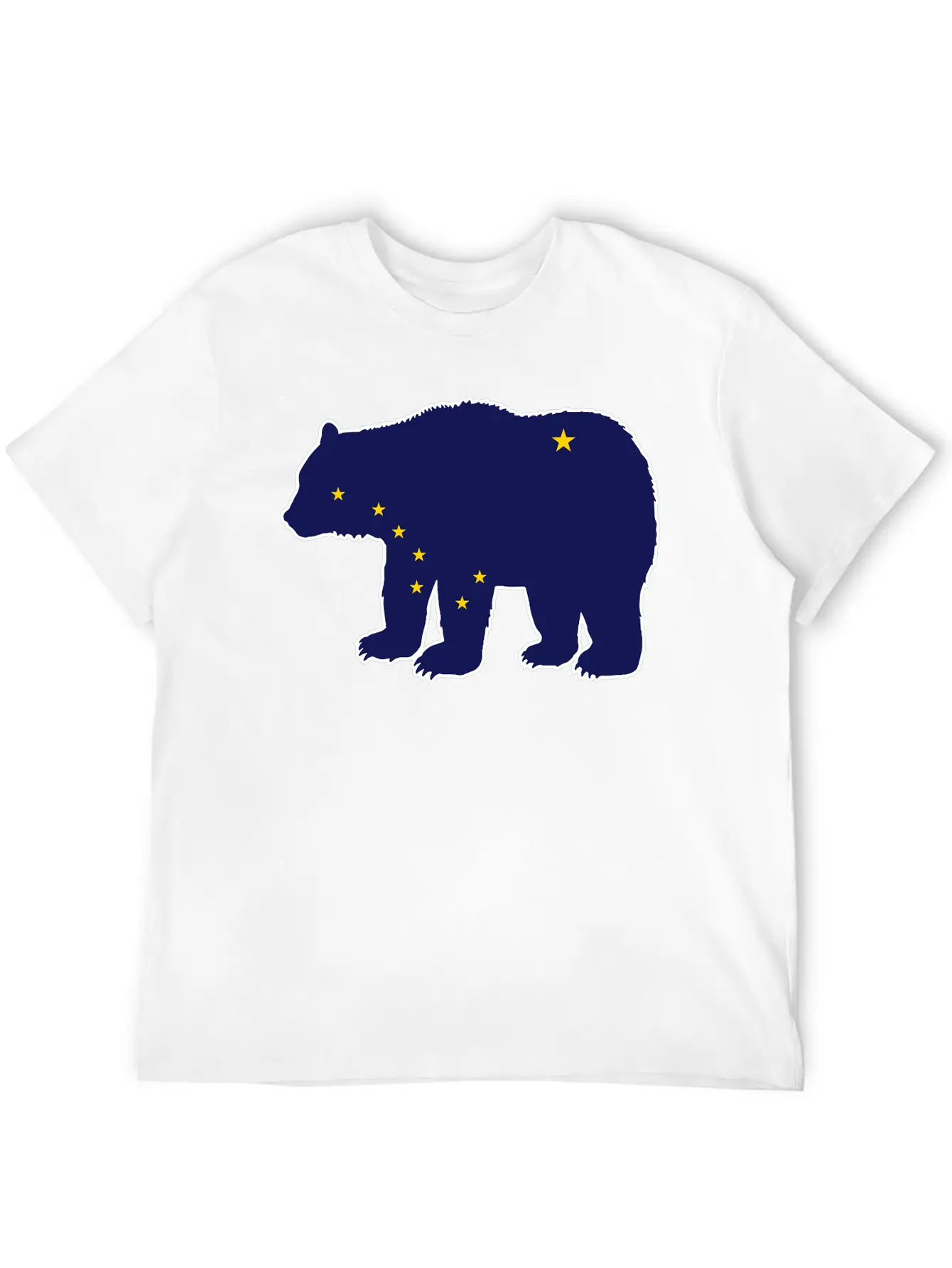 Alaska Flag Bear Basic Graphic T-Shirt – Daily Comfort In Soft Cotton
