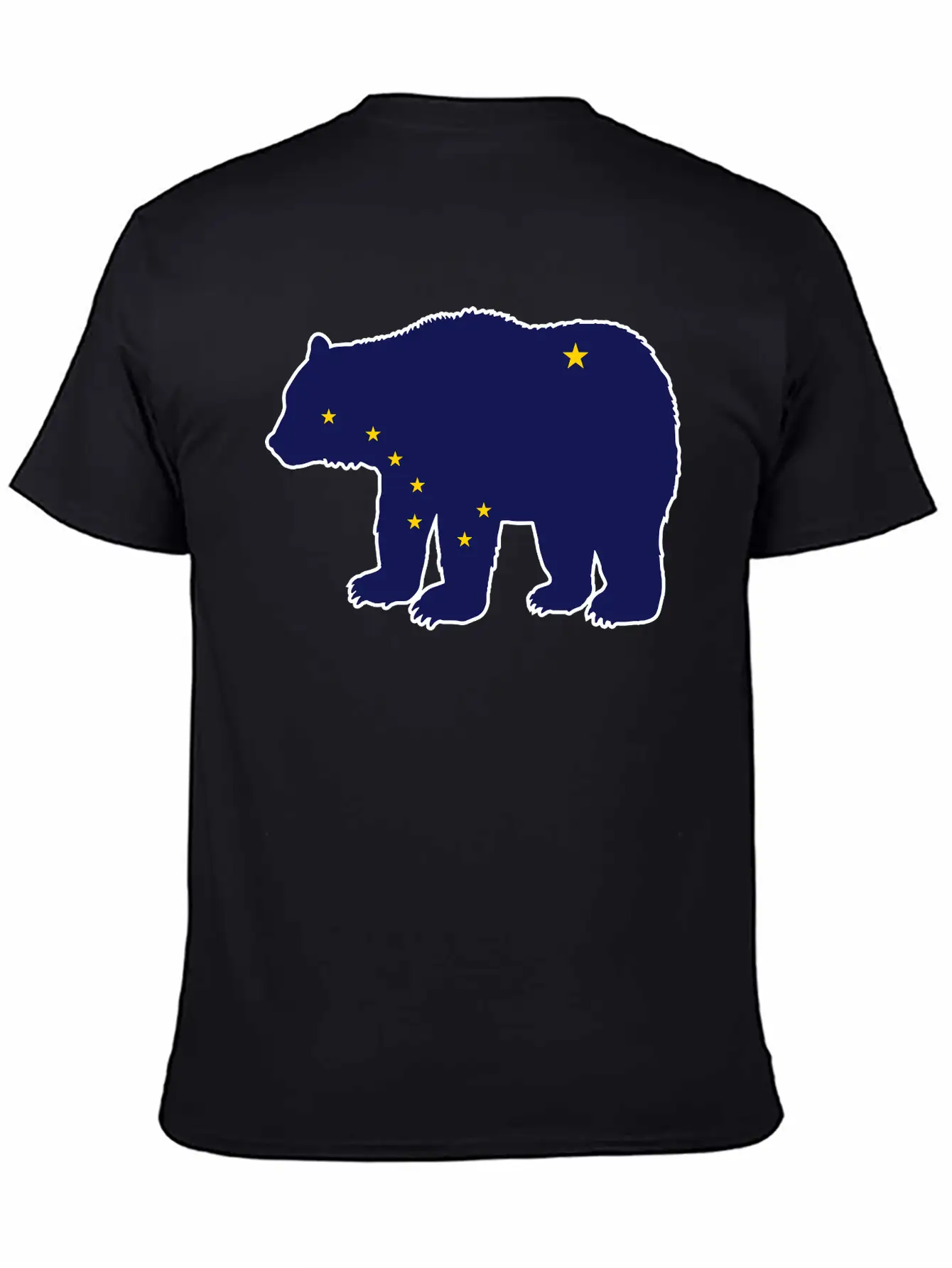 Alaska Flag Bear Basic Graphic T-Shirt – Daily Comfort In Soft Cotton