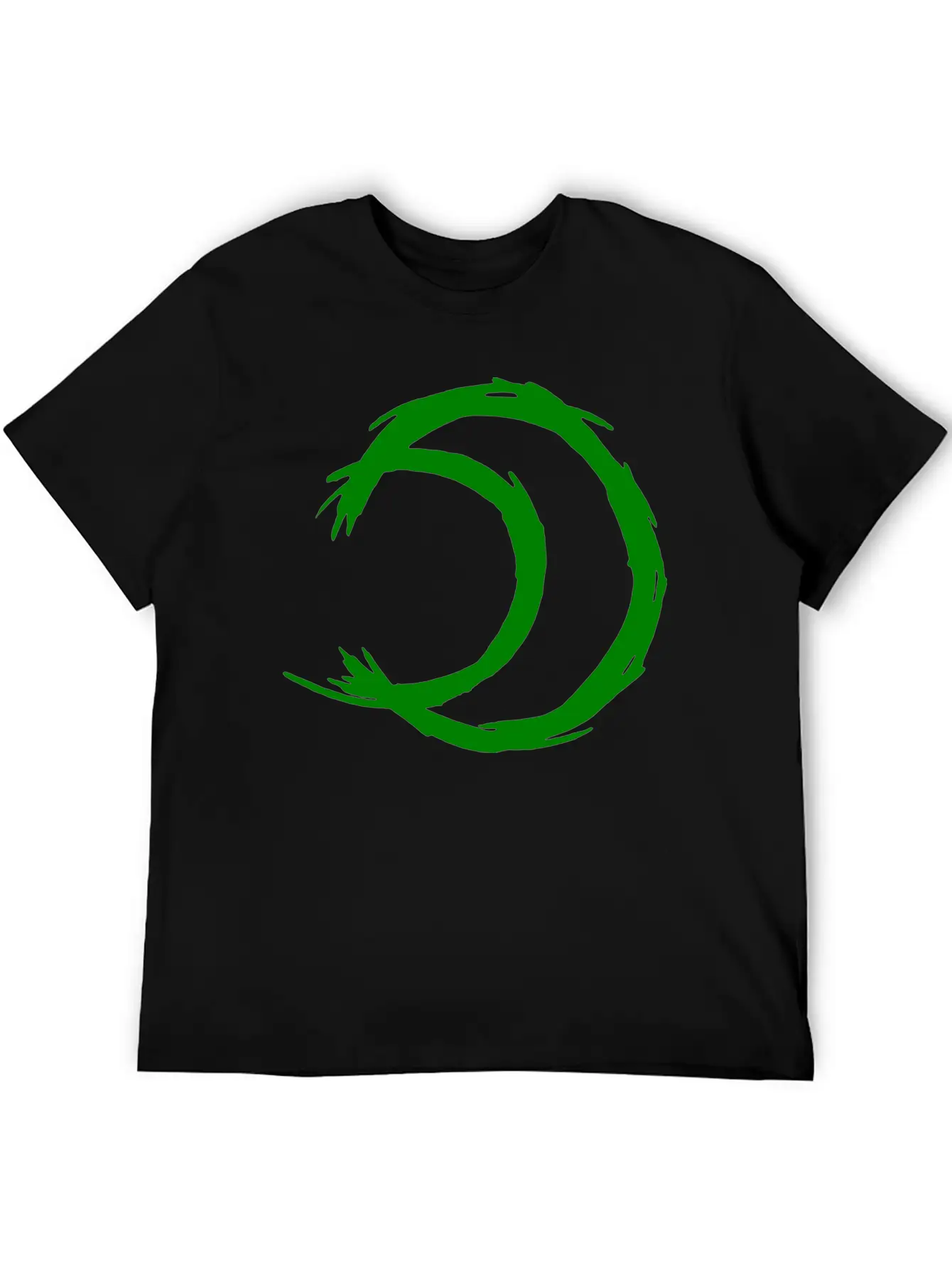 Alchemy Symbol Moon (Silver) Green Timeless Short Sleeve Tee – Comfy And Minimalist Design