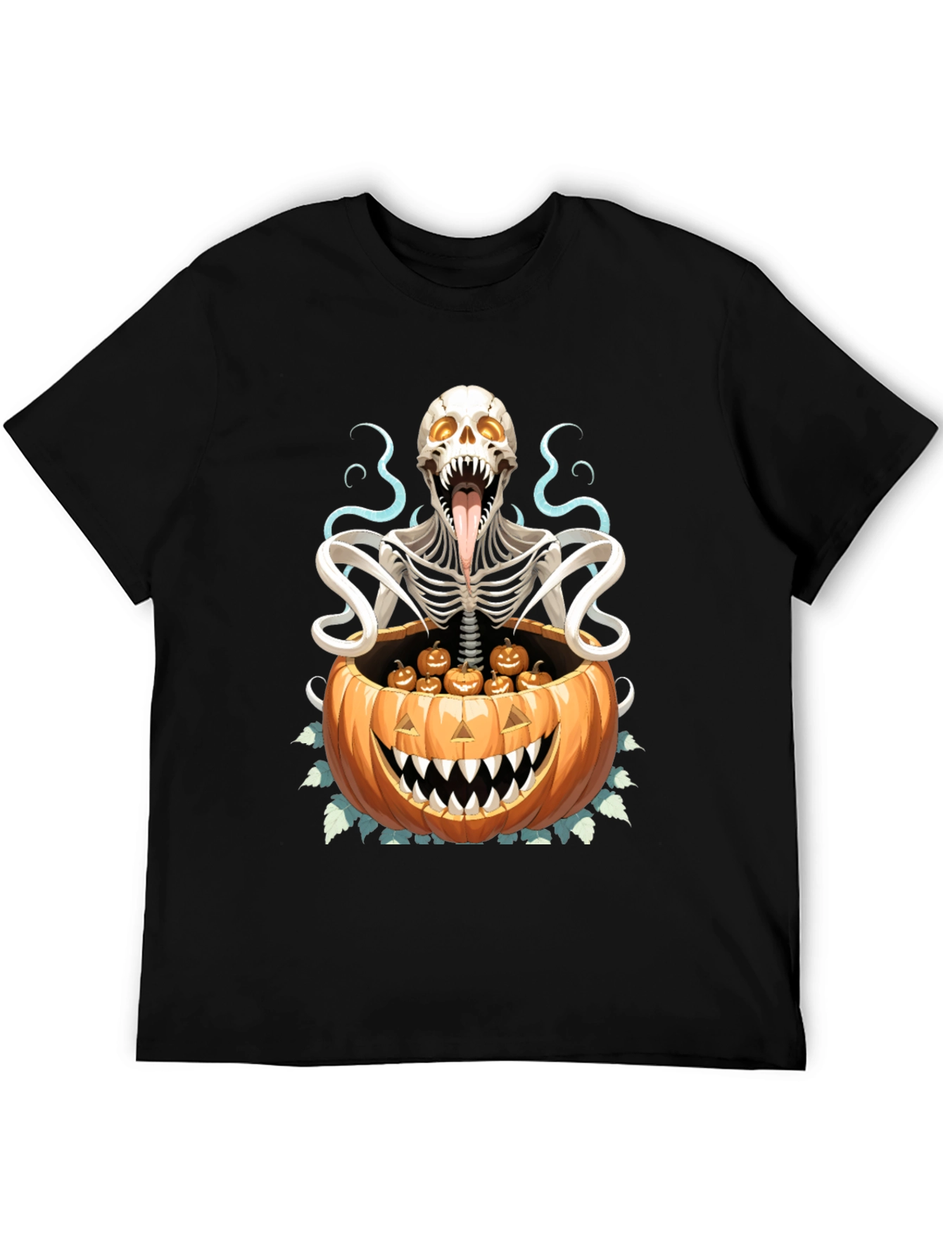 Halloween Skeleton Pumpkin T-Shirt