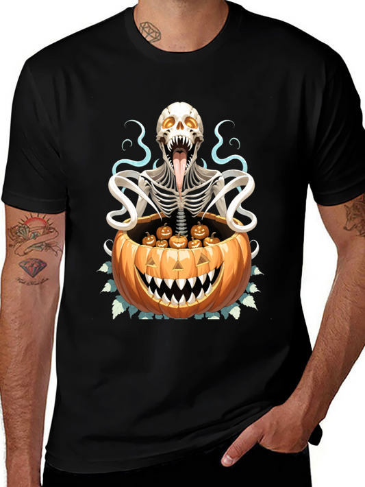 Halloween Skeleton Pumpkin T-Shirt
