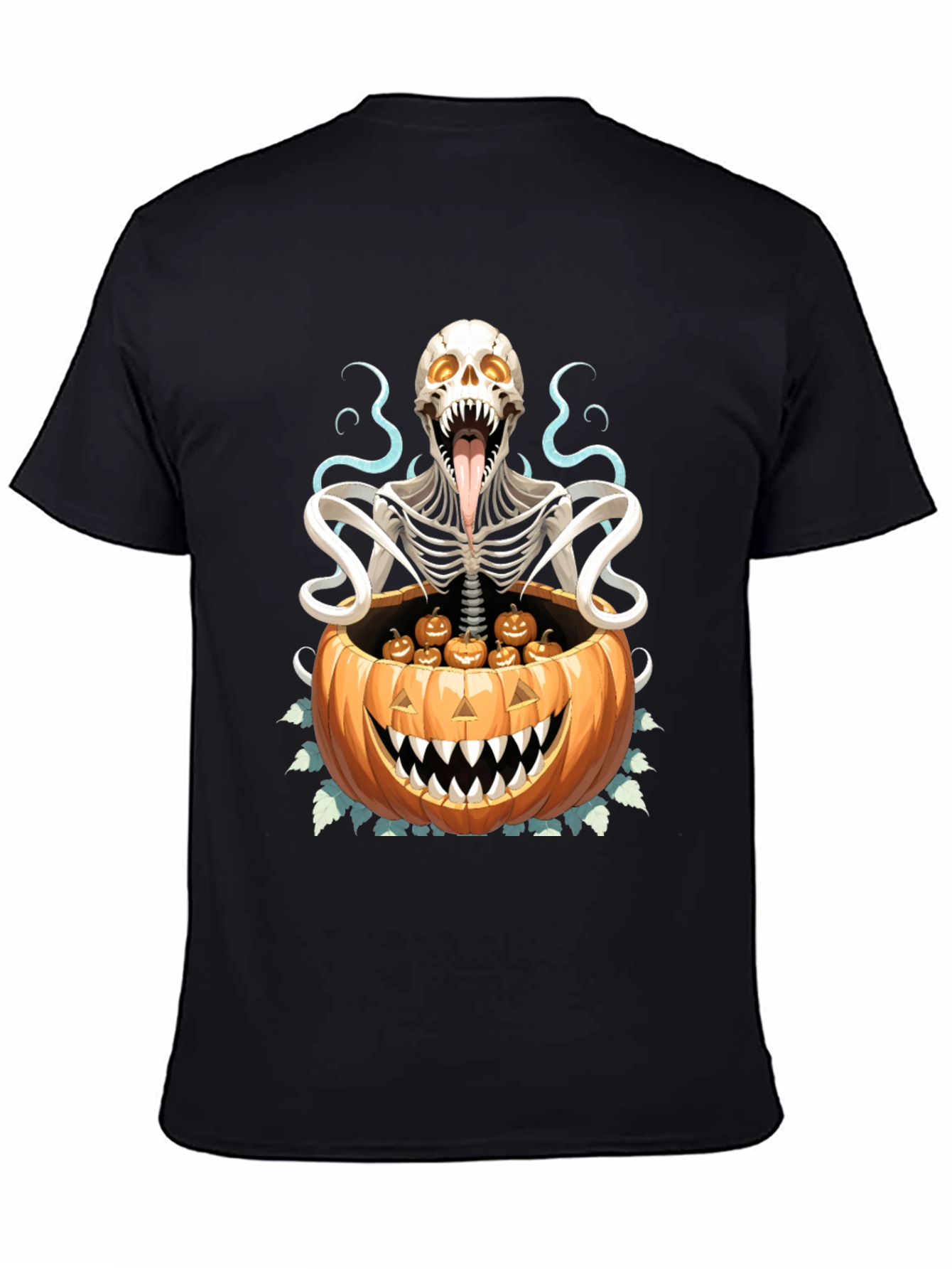 Halloween Skeleton Pumpkin T-Shirt