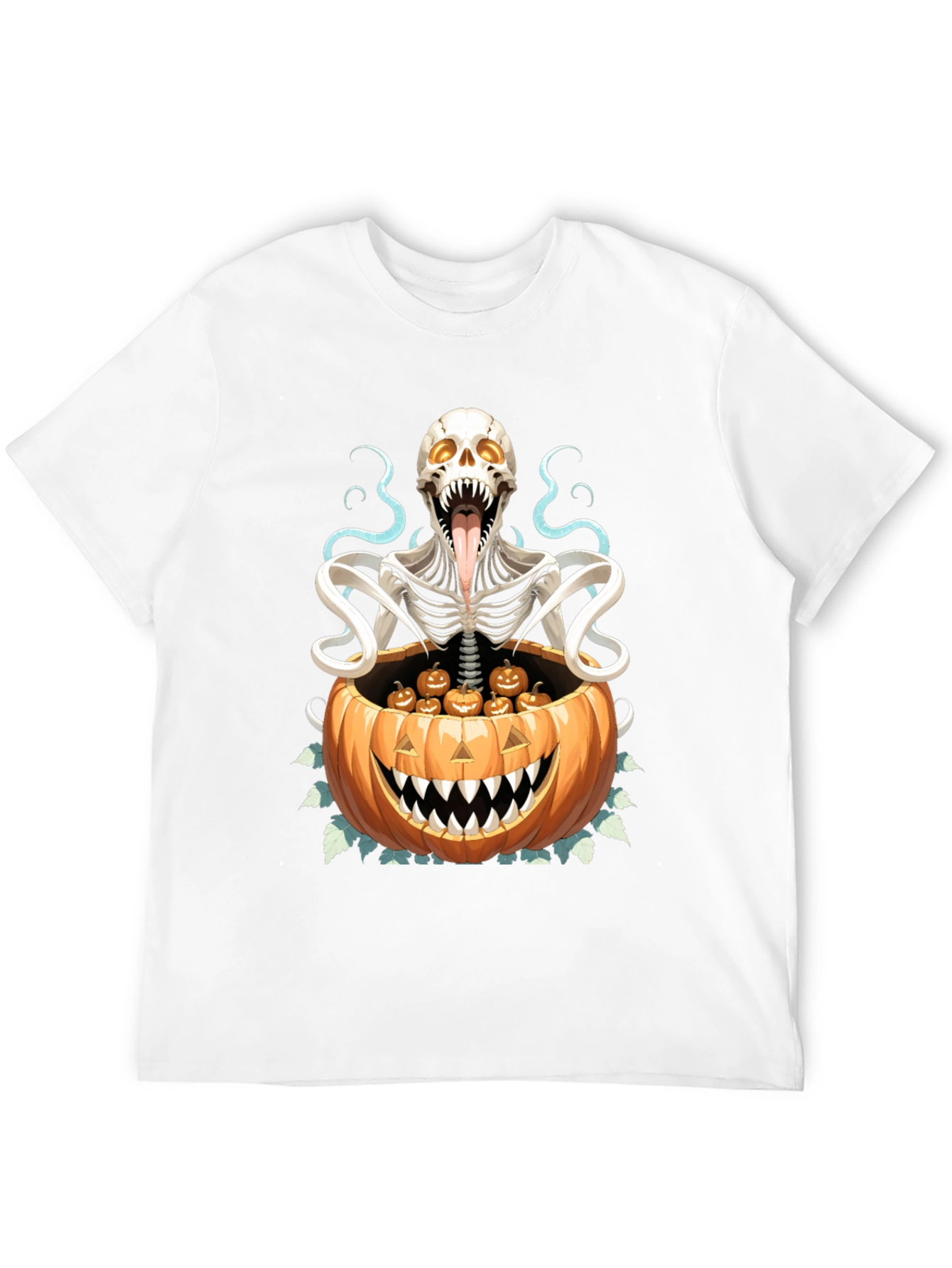 Halloween Skeleton Pumpkin T-Shirt