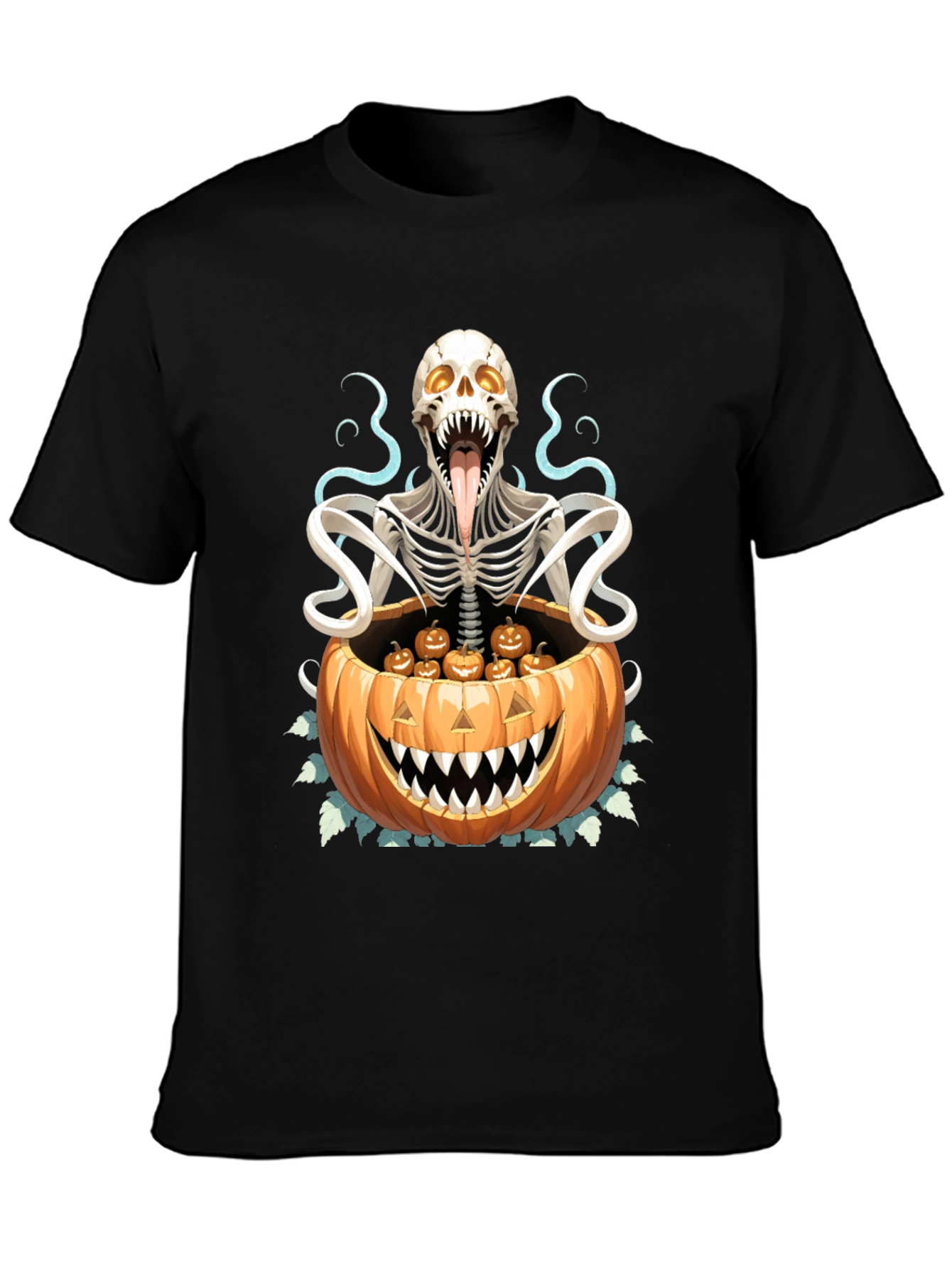 Halloween Skeleton Pumpkin T-Shirt