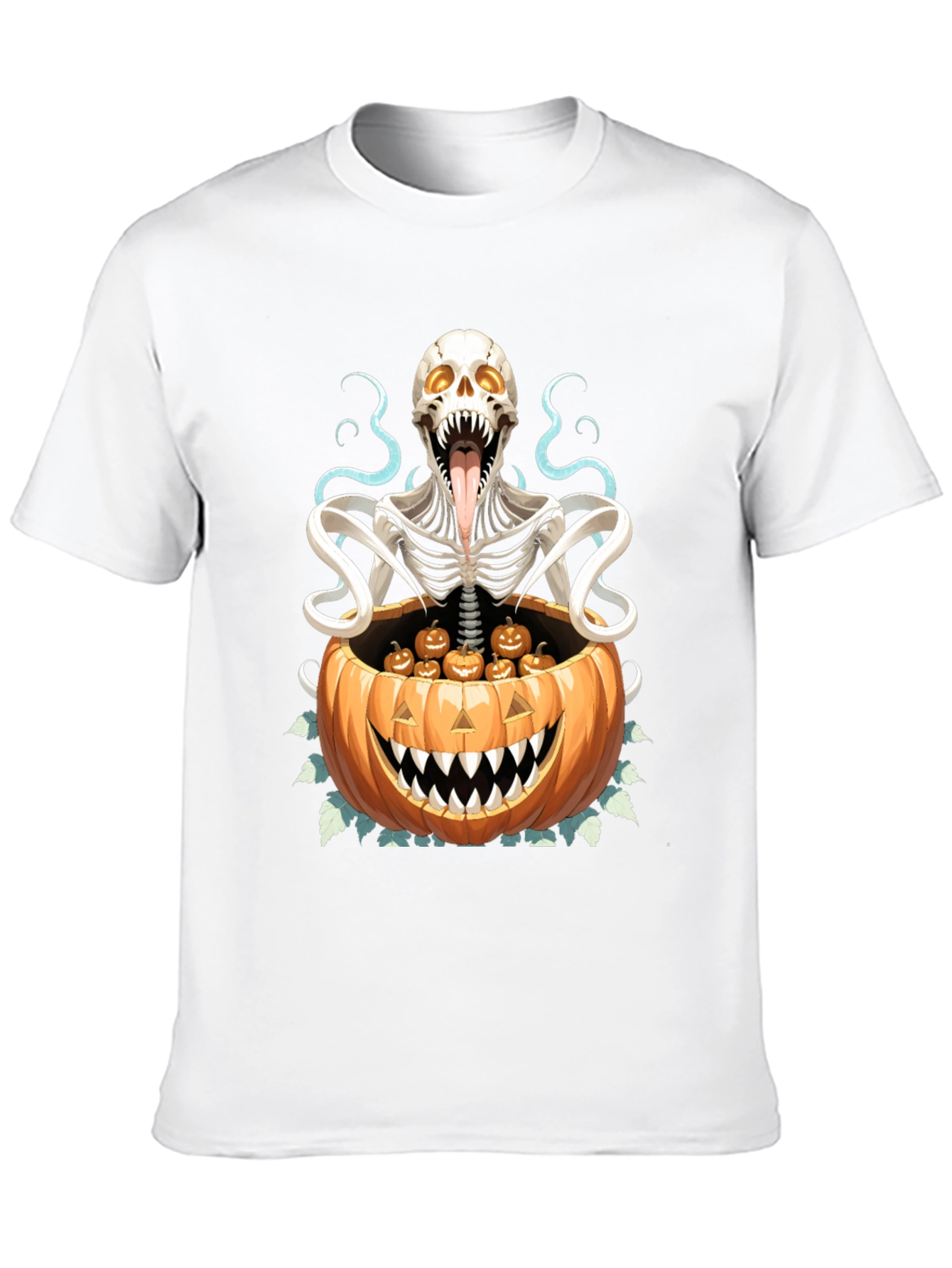 Halloween Skeleton Pumpkin T-Shirt