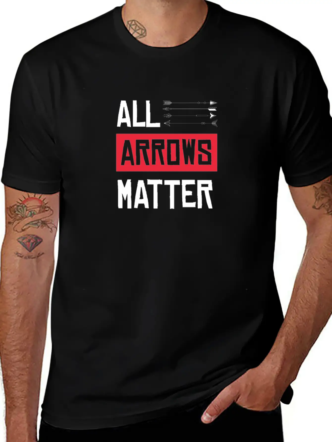 All Arrows Matter Archery Shooting Bow Hunting Hit Basic Graphic T-Shirt – Daily Comfort In Soft Cotton