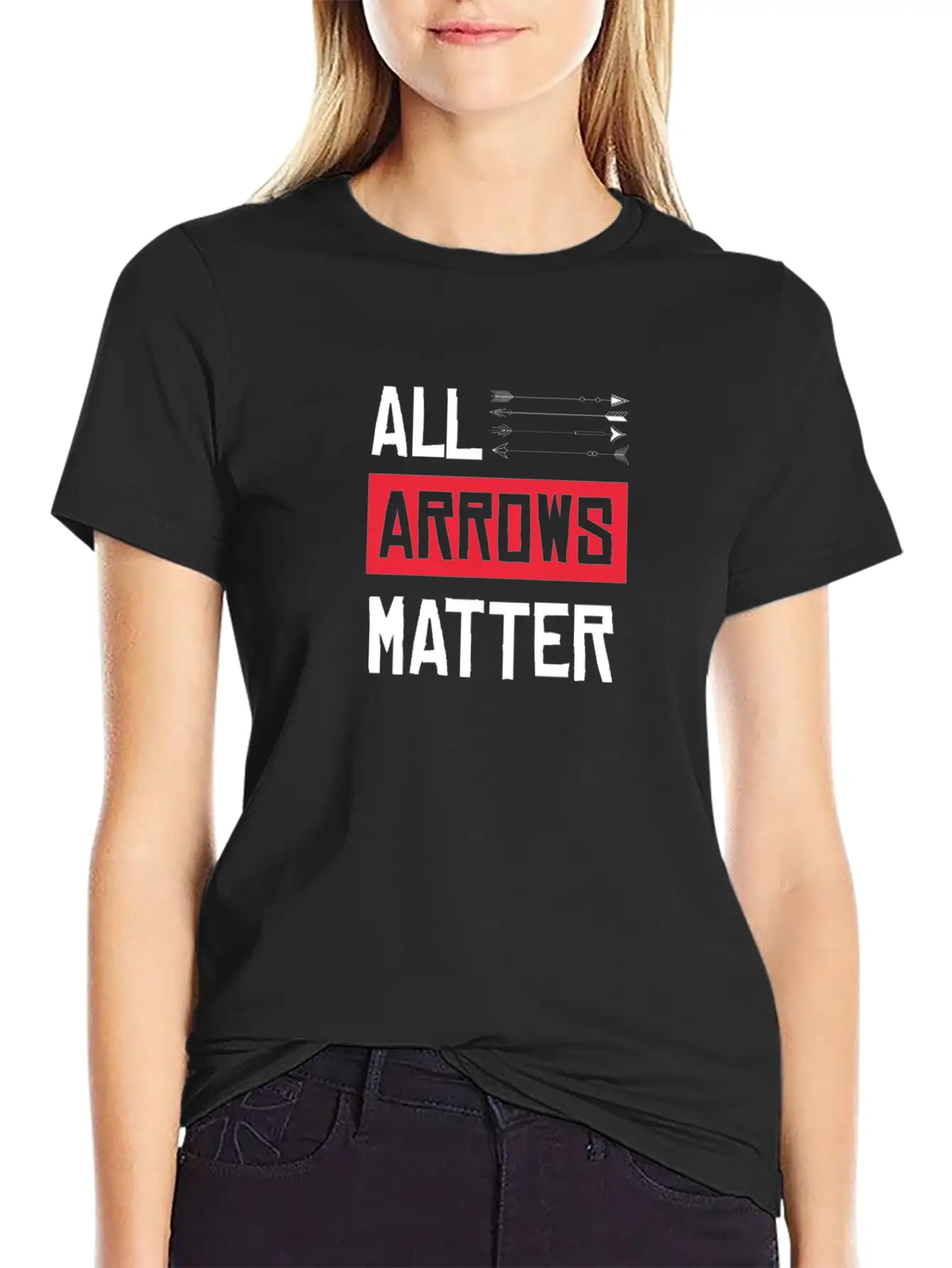 All Arrows Matter Archery Shooting Bow Hunting Hit Basic Graphic T-Shirt – Daily Comfort In Soft Cotton