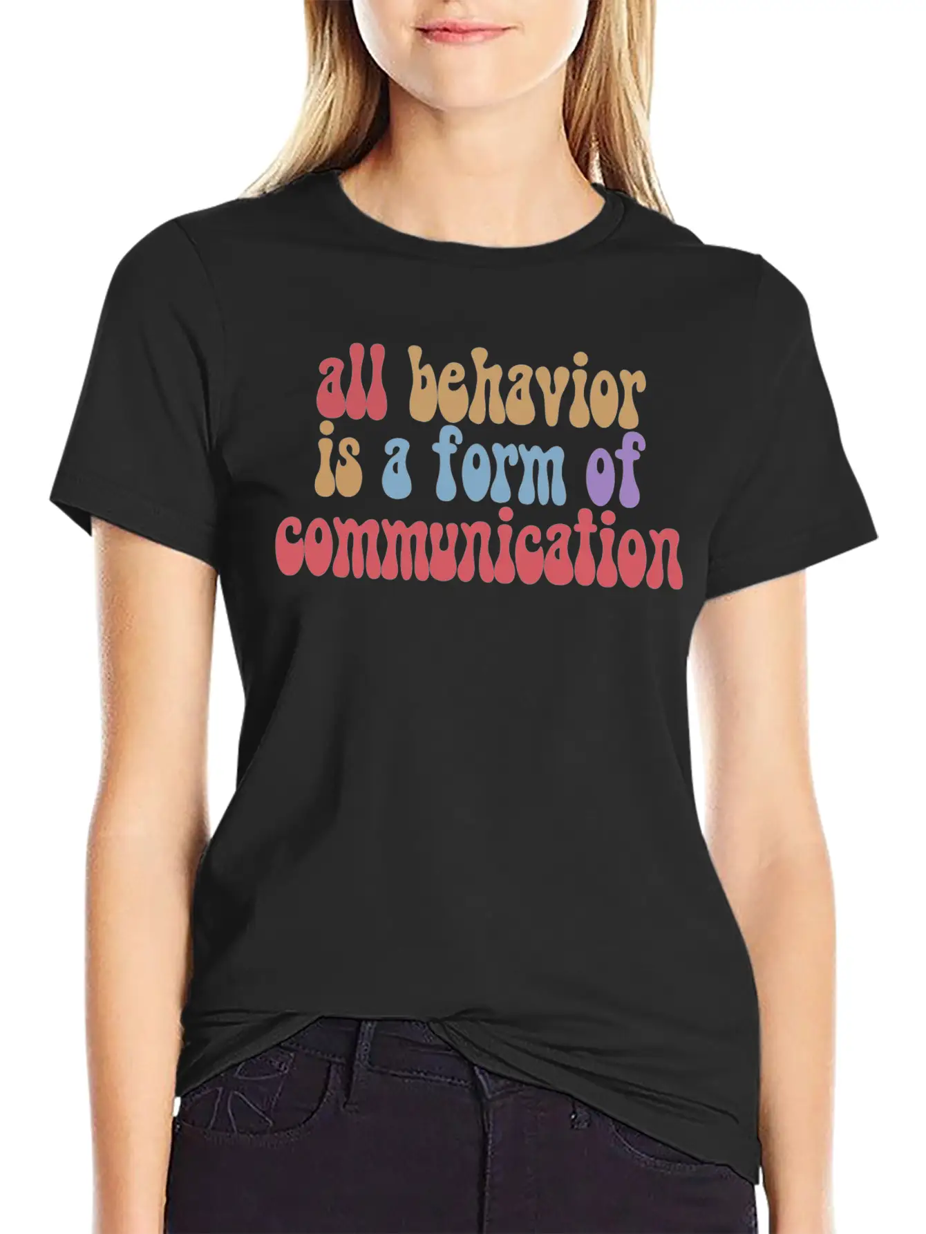 All Behavior Is A Form Of Communication SPED Unisex Short Sleeve Soft Cotton T-Shirt – Casual Everyday Wear