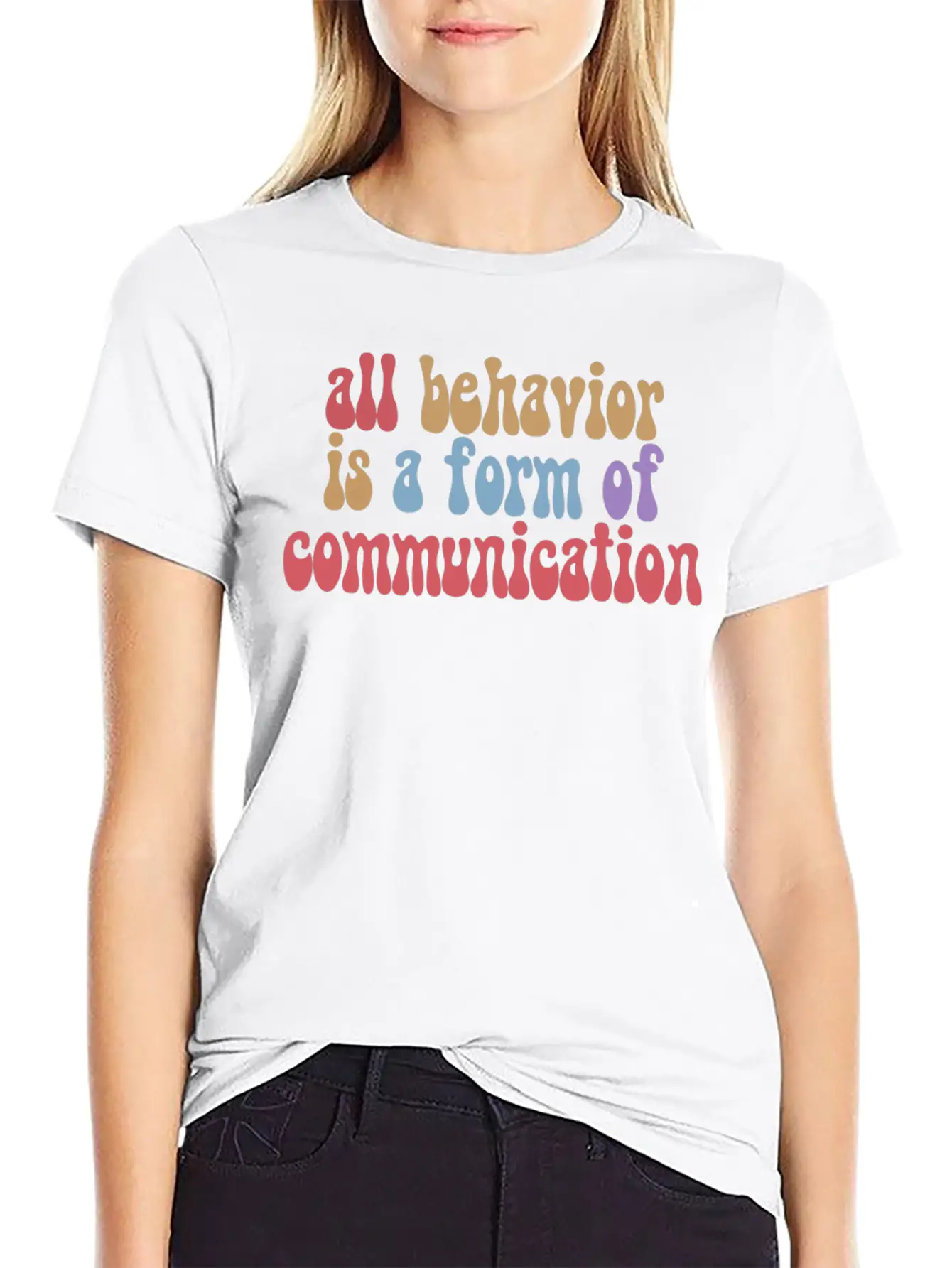 All Behavior Is A Form Of Communication SPED Unisex Short Sleeve Soft Cotton T-Shirt – Casual Everyday Wear