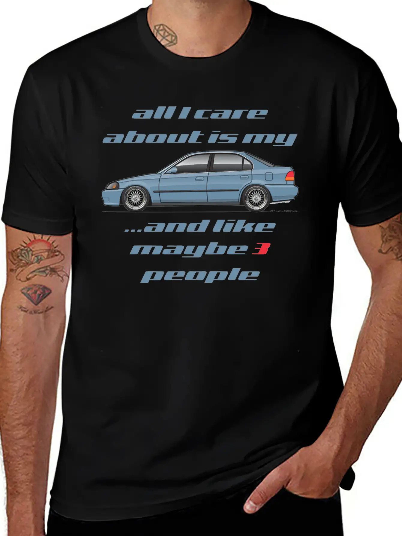 All I Care Cyclone Blue Unisex Casual T-Shirt – Clean Design For Daily Comfort