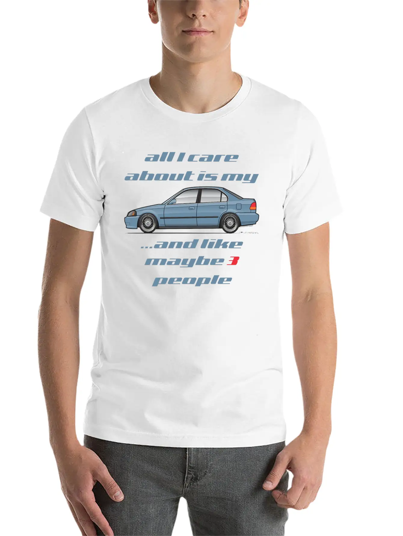 All I Care Cyclone Blue Unisex Casual T-Shirt – Clean Design For Daily Comfort