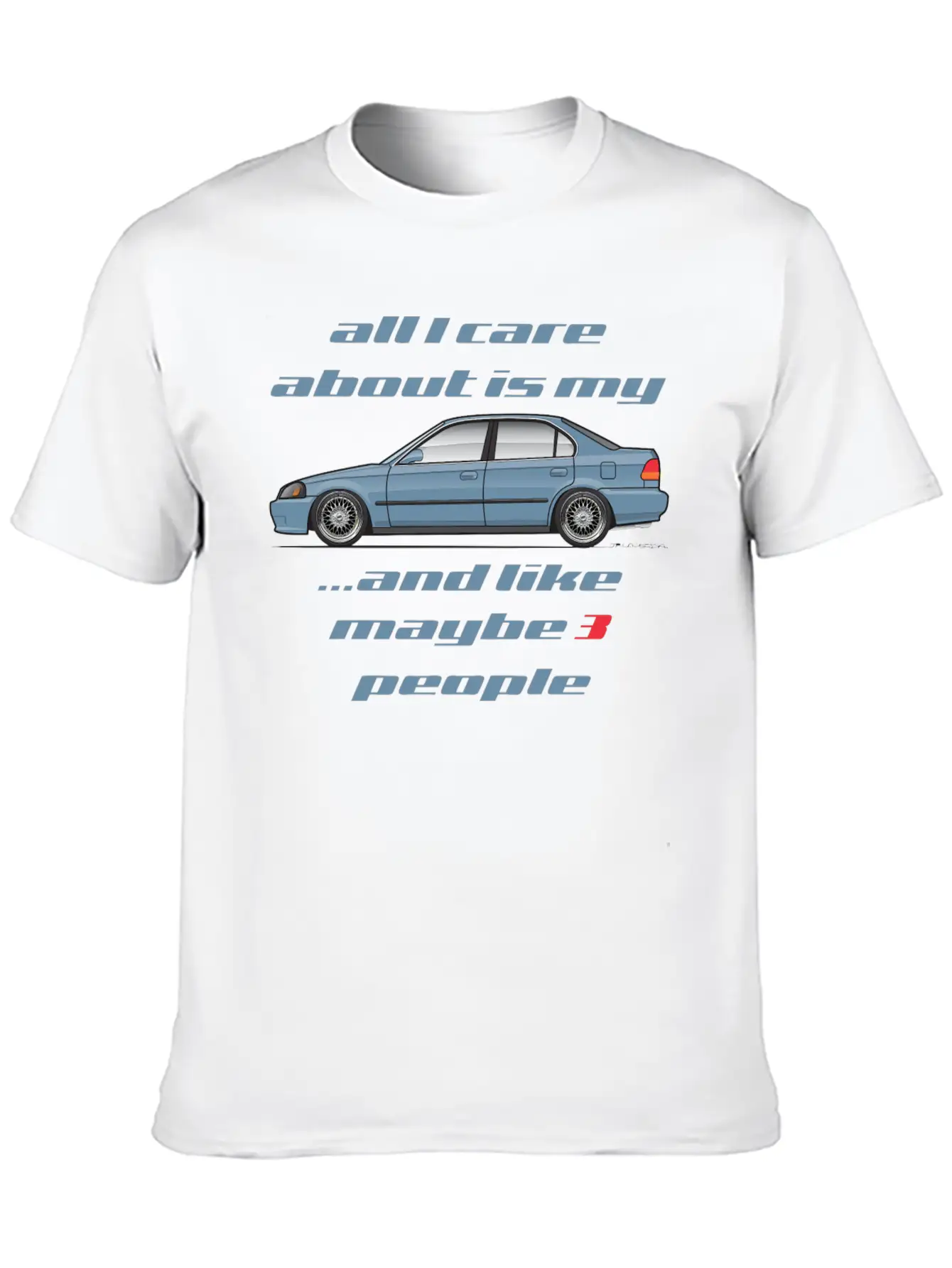 All I Care Cyclone Blue Unisex Casual T-Shirt – Clean Design For Daily Comfort