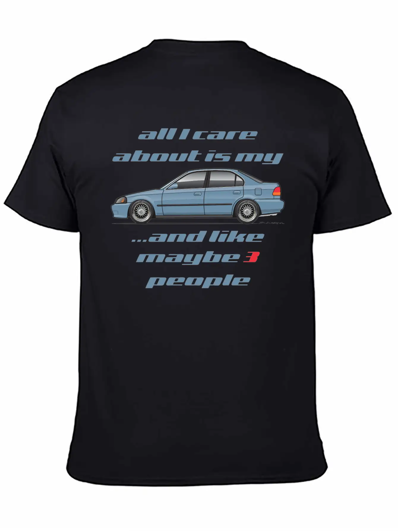 All I Care Cyclone Blue Unisex Casual T-Shirt – Clean Design For Daily Comfort