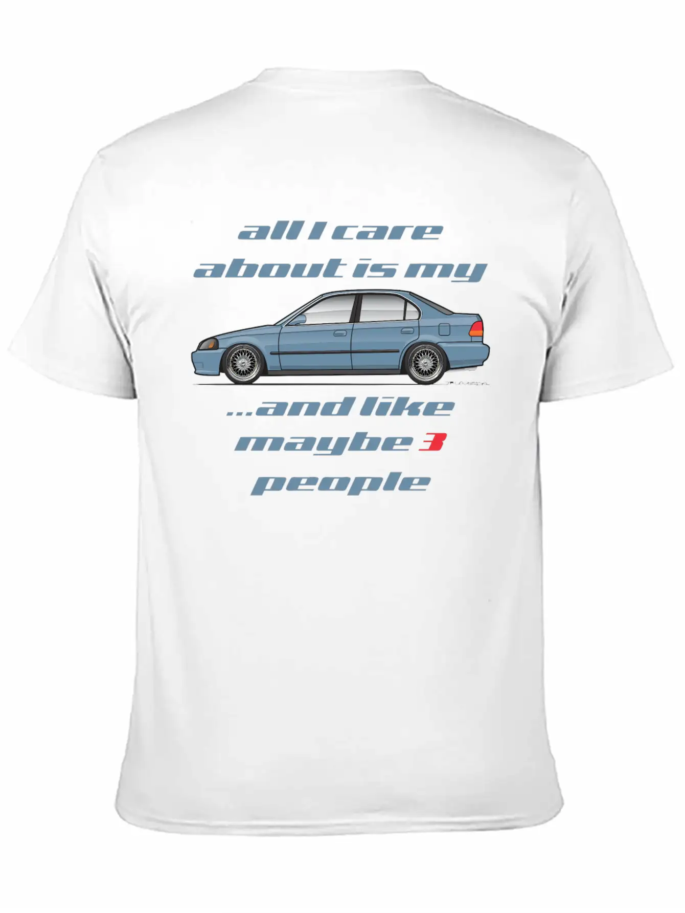 All I Care Cyclone Blue Unisex Casual T-Shirt – Clean Design For Daily Comfort