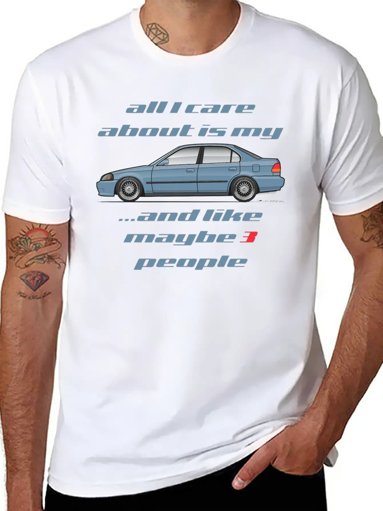 All I Care Cyclone Blue Unisex Casual T-Shirt – Clean Design For Daily Comfort