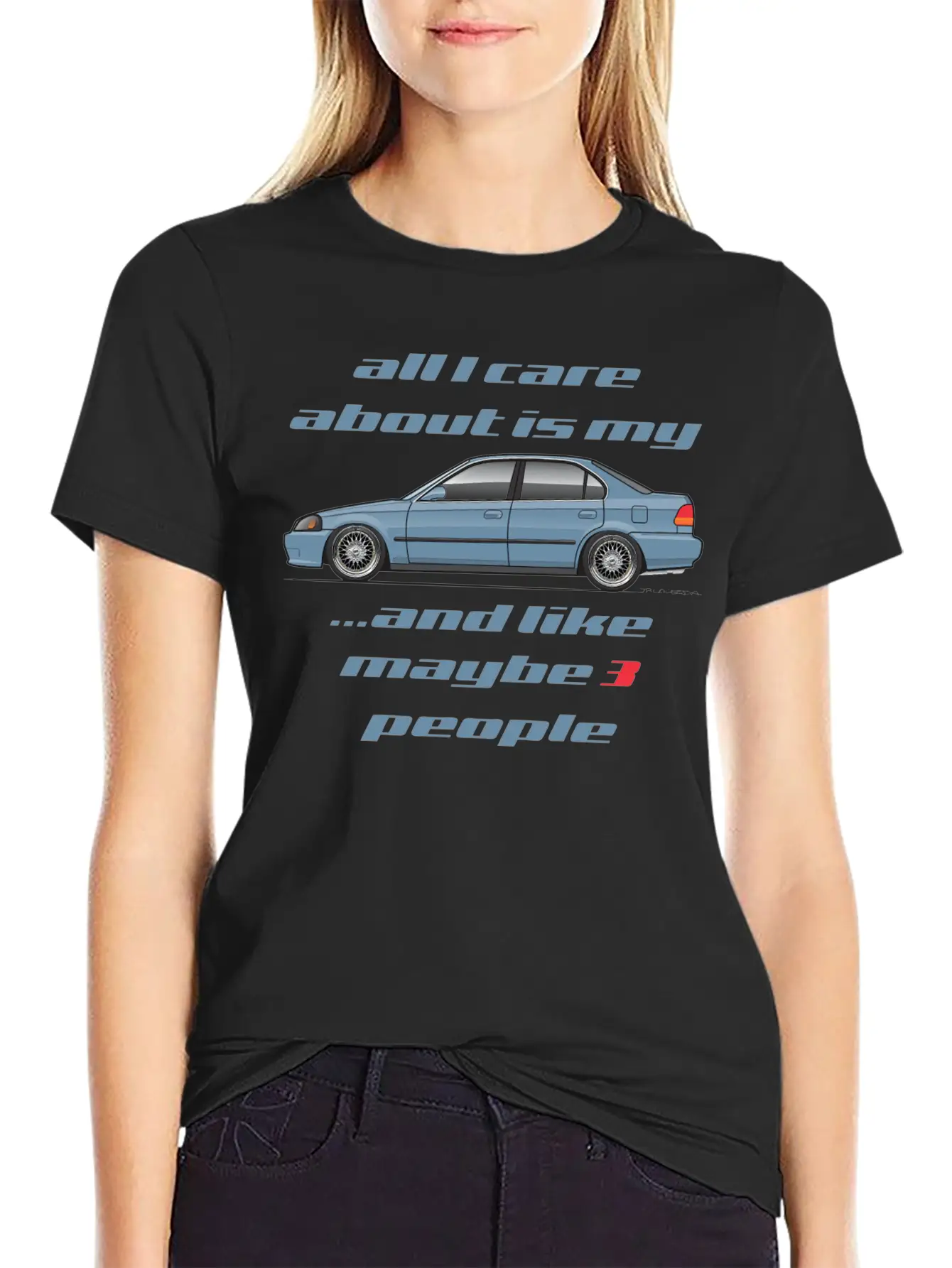 All I Care Cyclone Blue Unisex Casual T-Shirt – Clean Design For Daily Comfort