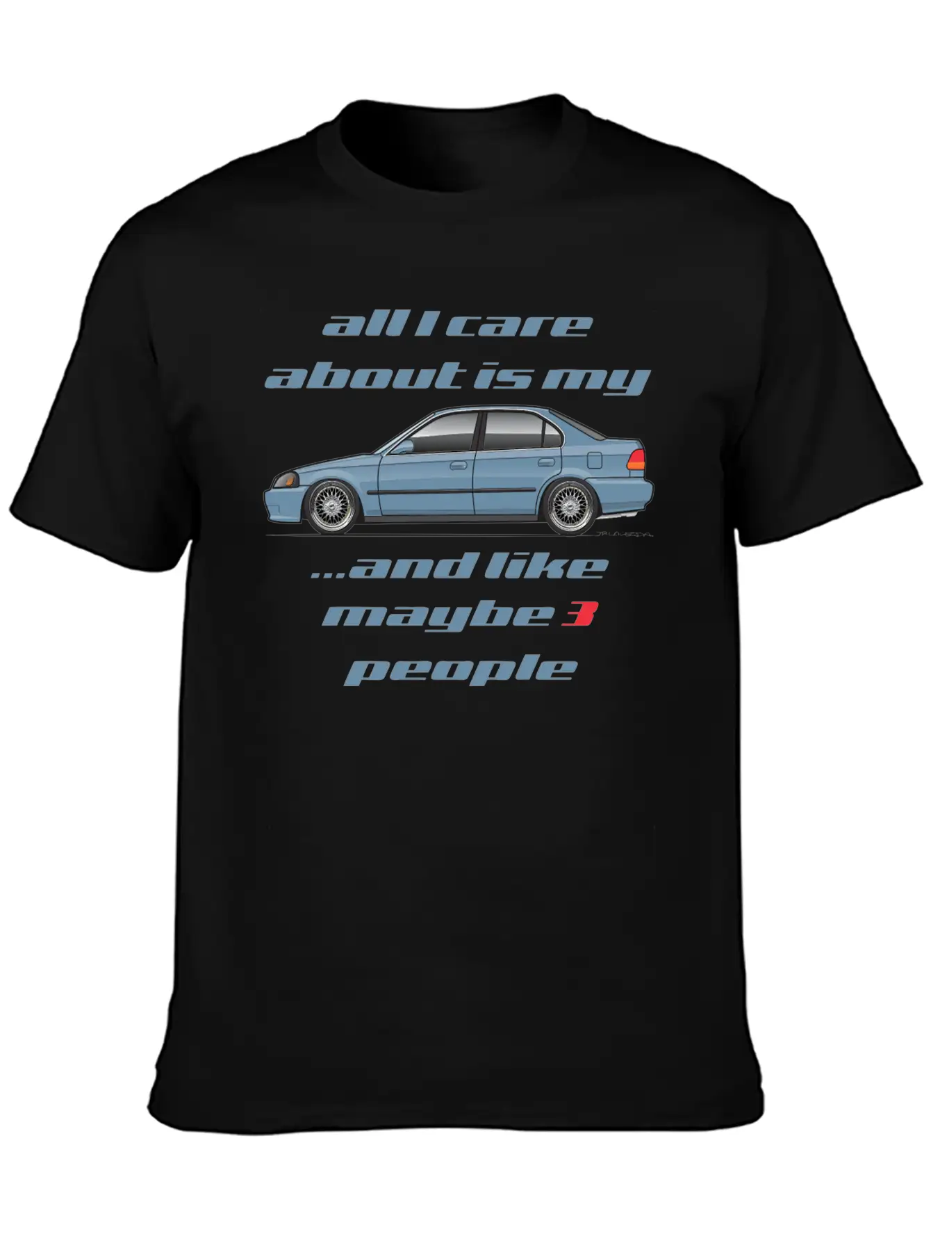 All I Care Cyclone Blue Unisex Casual T-Shirt – Clean Design For Daily Comfort